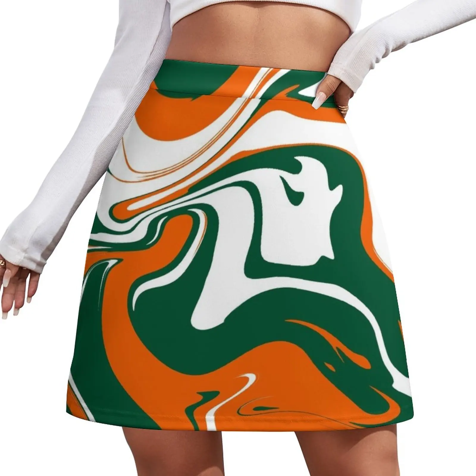 Green and Orange Marbled Mini Skirt Women's summer skirt women's clothing korea stylish
Green and Orange Marbled Mini Skirt Women's summer skirt women's clothing korea stylish