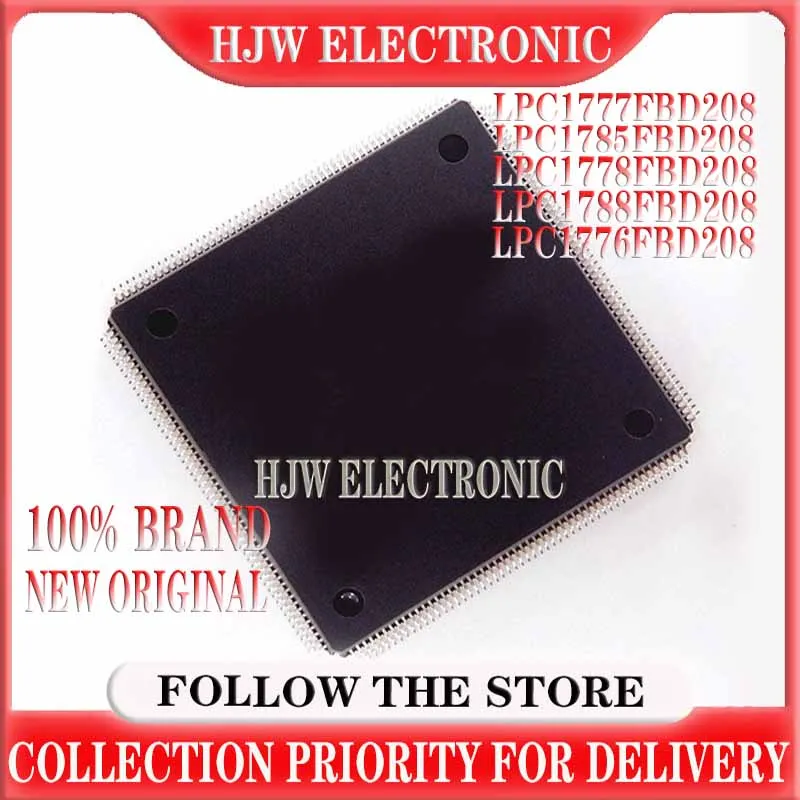 LPC1788FBD208 LPC1778FBD208 LPC1785FBD208 LPC1776FBD208 LPC1777FBD208 Package: LQFP-208 Microcontroller (MCU/MPU/SOC) IC Chip
LPC1788FBD208 LPC1778FBD208 LPC1785FBD208 LPC1776FBD208 LPC1777FBD208 Package: LQFP-208 Microcontroller (MCU/MPU/SOC) IC Chip