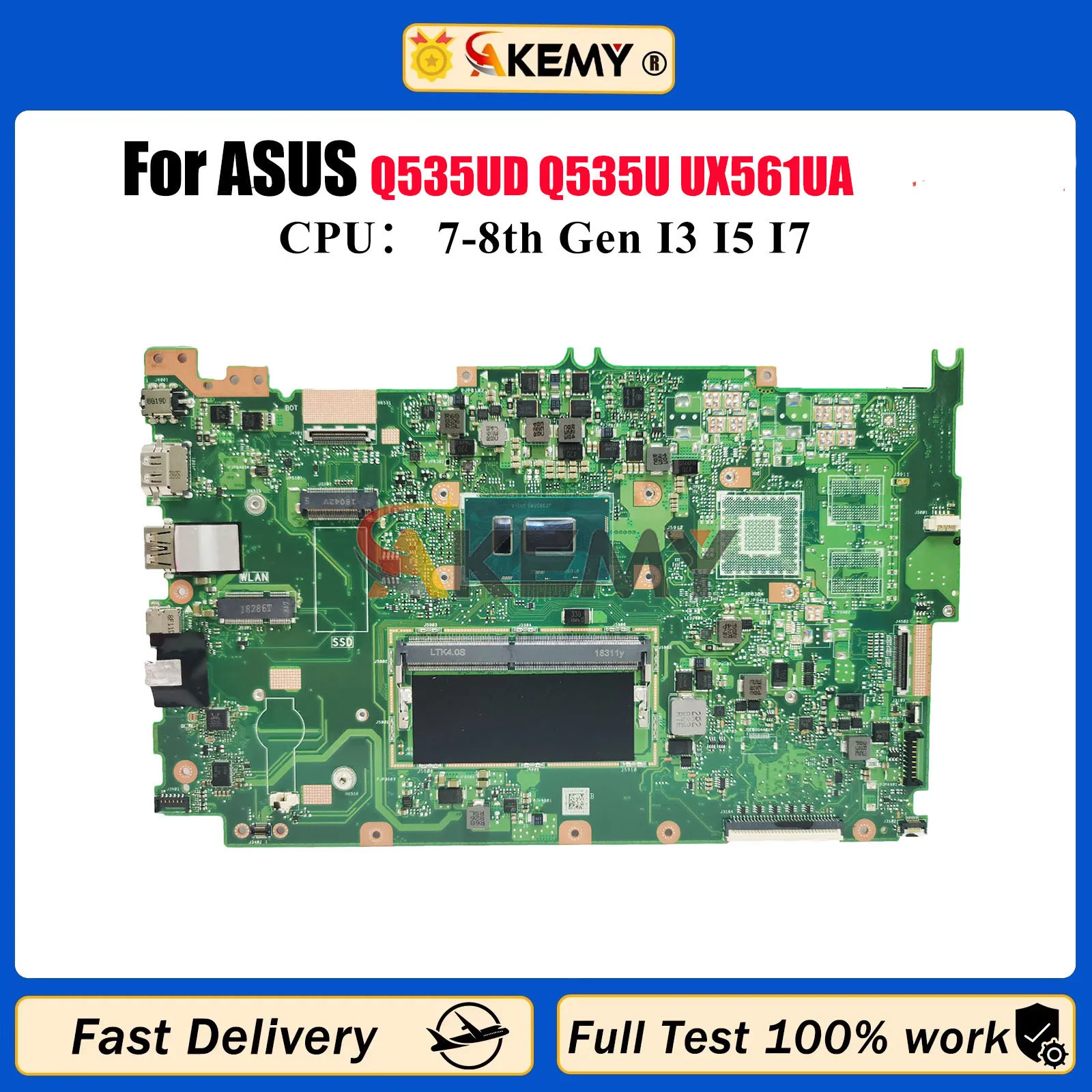 UX561UA Материнская плата для ноутбука ASUS ZenBook UX561U Q535UD Q535U UX561UA UX561UD Материнская плата с процессором I3 I5 I7 100% tests OK stk
UX561UA Материнская плата для ноутбука ASUS ZenBook UX561U Q535UD Q535U UX561UA UX561UD Материнская плата с процессором I3 I5 I7 100% tests OK stk