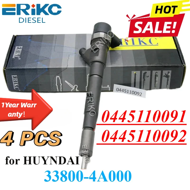 4 шт. 0445110092 33800-4A000 дизельный инжектор Common Rail 0445110091 топливная форсунка для HUYNDAI 338004A000
4 шт. 0445110092 33800-4A000 дизельный инжектор Common Rail 0445110091 топливная форсунка для HUYNDAI 338004A000