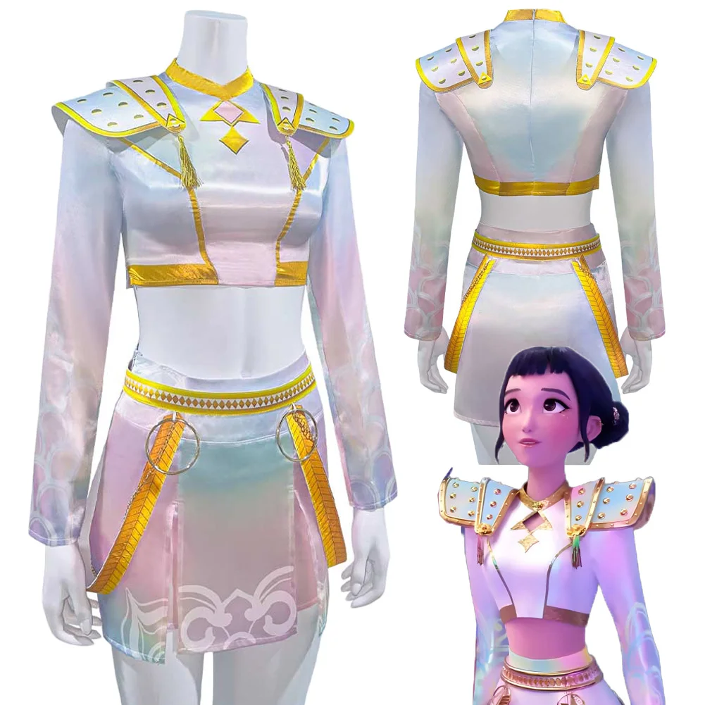 Cartoon Demon Hunter of KPop Zoey Cosplay White Stage Costume Women Roleplay Top Skirt Outfits Halloween Carnival Party Suit
Cartoon Demon Hunter of KPop Zoey Cosplay White Stage Costume Women Roleplay Top Skirt Outfits Halloween Carnival Party Suit