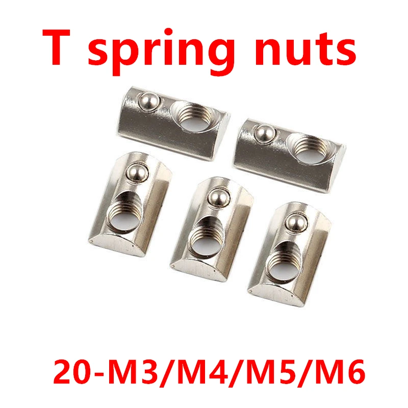 100pcs 20 series M3 M4 M5 M6 Roll-in Slot T Spring Nuts Half Round Elasticity T-nuts for 2020 Aluminum Profile 3D Printer
100pcs 20 series M3 M4 M5 M6 Roll-in Slot T Spring Nuts Half Round Elasticity T-nuts for 2020 Aluminum Profile 3D Printer