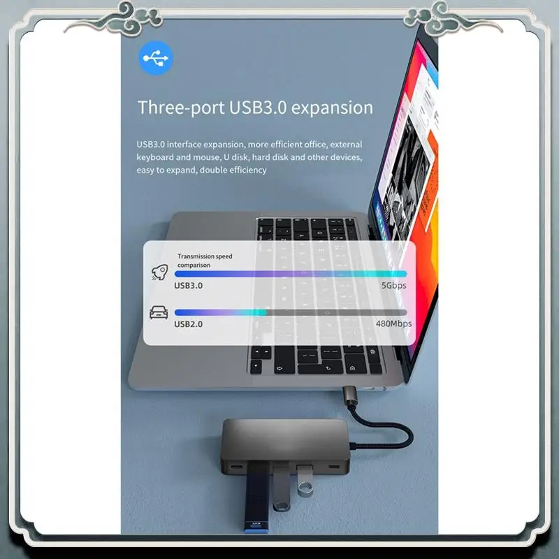 Док-станция премиум-класса 7 в 1, USB-концентратор типа C для HDTV 4K, адаптер с 3 USB-портами для ноутбука, домашнего офиса, развлечений
Док-станция премиум-класса 7 в 1, USB-концентратор типа C для HDTV 4K, адаптер с 3 USB-портами для ноутбука, домашнего офиса, развлечений
