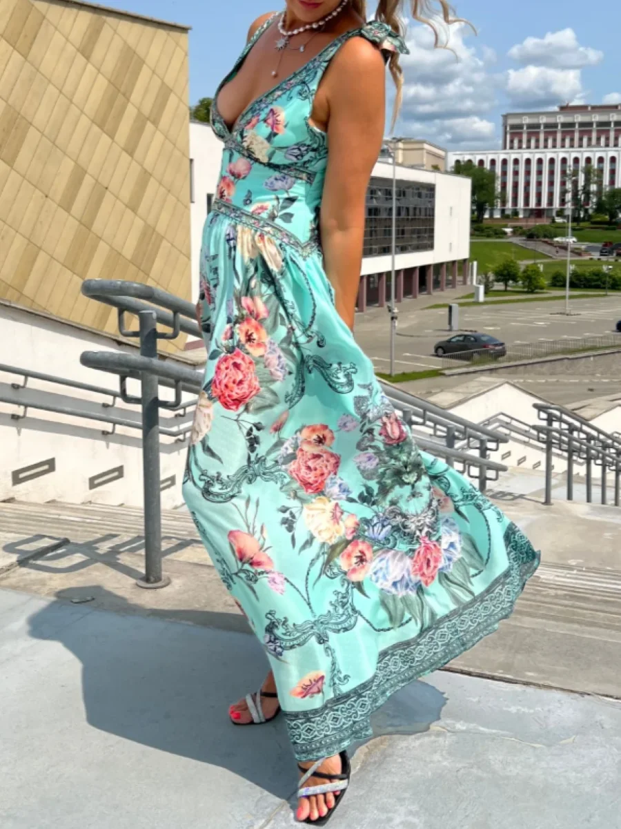 Женское длинное платье-жилет из 100% шелка с кристаллами и бисером, праздничный женский халат без рукавов с v-образным вырезом и высокой талией
Женское длинное платье-жилет из 100% шелка с кристаллами и бисером, праздничный женский халат без рукавов с v-образным вырезом и высокой талией