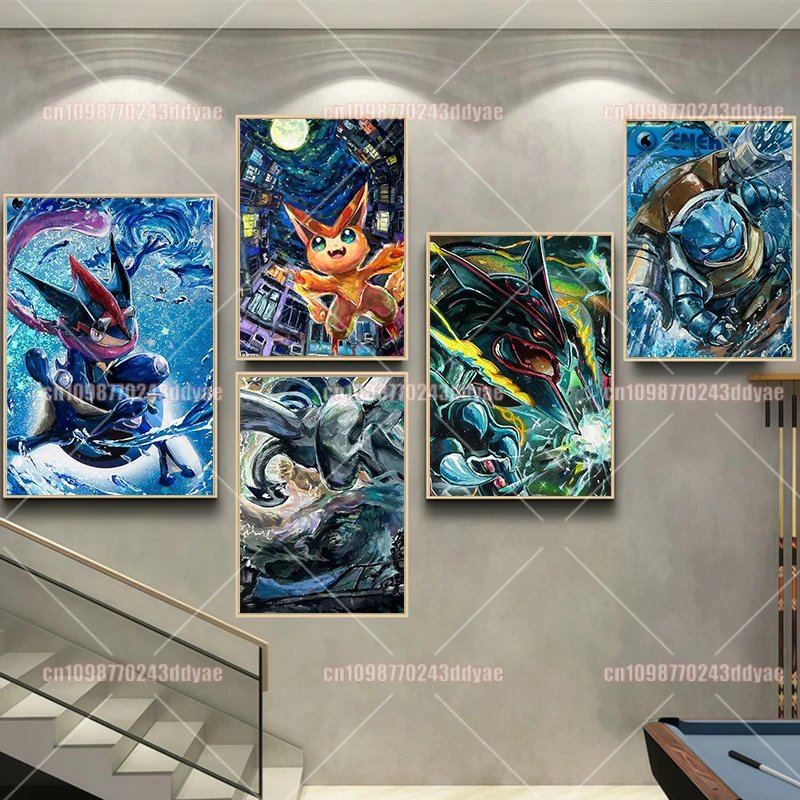 Pokemon Gengar Squirtle Greninja Eevee Canvas Painting Anime Wall Art HD Print Picture Living Room Decoration Poster Gift
Pokemon Gengar Squirtle Greninja Eevee Canvas Painting Anime Wall Art HD Print Picture Living Room Decoration Poster Gift