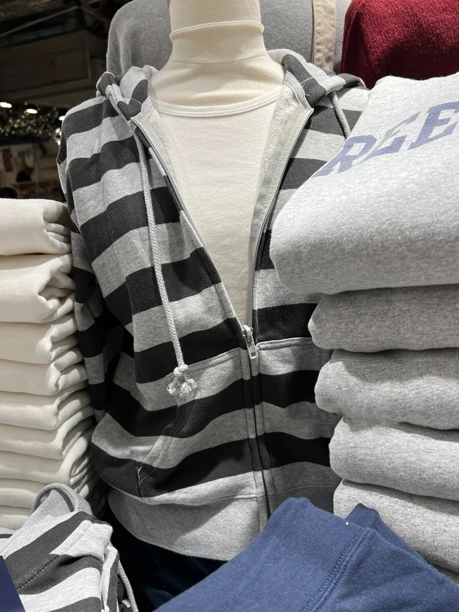 Классическая полосатая лоскутная толстовка на молнии, женская хлопковая свободная куртка с карманами и шнурком, топы, винтажные свободные шикарные толстовки Y2K, пальто
Классическая полосатая лоскутная толстовка на молнии, женская хлопковая свободная куртка с карманами и шнурком, топы, винтажные свободные шикарные толстовки Y2K, пальто