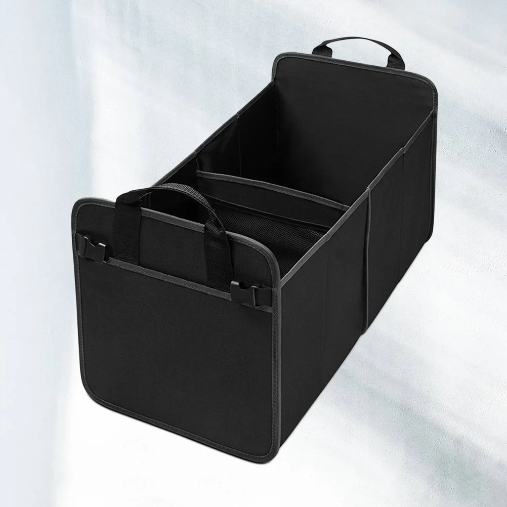 Multi Compartments Car Trunk Organizer Black Durable Oxford Fabric Heavy Duty Strap Handles Collapsible Portable for Suv Car
Multi Compartments Car Trunk Organizer Black Durable Oxford Fabric Heavy Duty Strap Handles Collapsible Portable for Suv Car