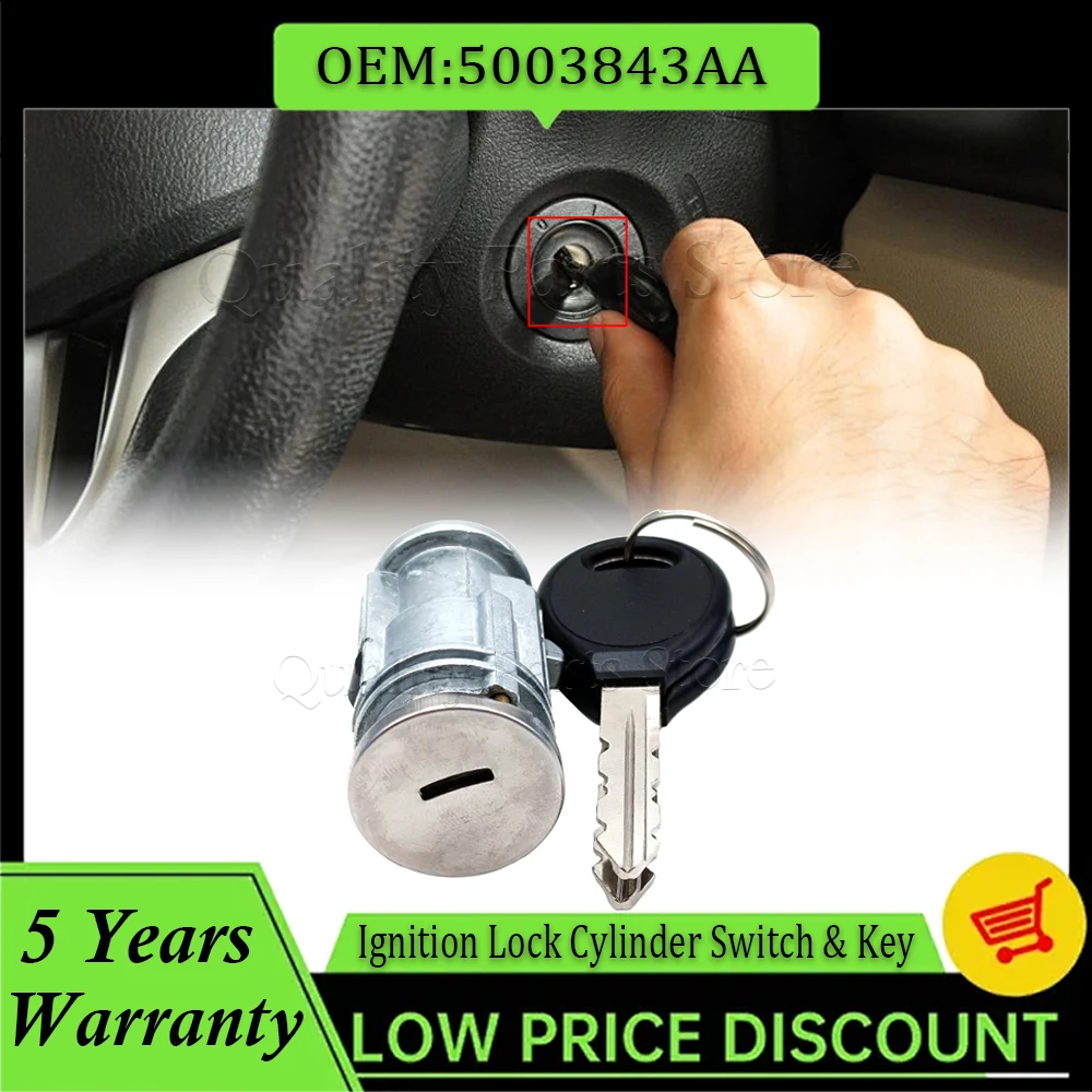 Ignition Switch Lock & 2 Keys 5003843AA 5003843AB For Dodge Grand Caravan 1998 1999 2000 2001 2002 2003 2004 2005 2006 2007 2008
Ignition Switch Lock & 2 Keys 5003843AA 5003843AB For Dodge Grand Caravan 1998 1999 2000 2001 2002 2003 2004 2005 2006 2007 2008