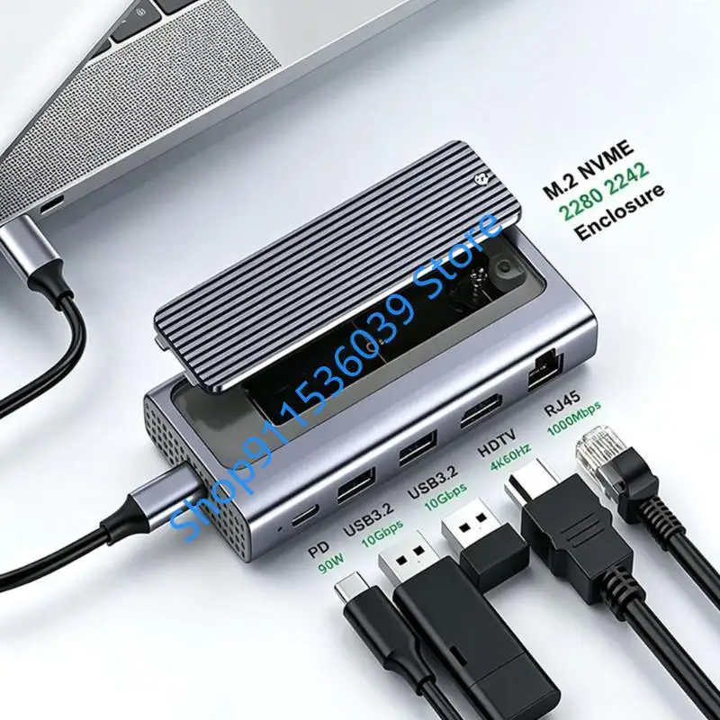 M.2 SSD Enclosure with USB C Hub Cover External Hard Drive Case with USB 3.2 Port for MacBook Laptop
M.2 SSD Enclosure with USB C Hub Cover External Hard Drive Case with USB 3.2 Port for MacBook Laptop