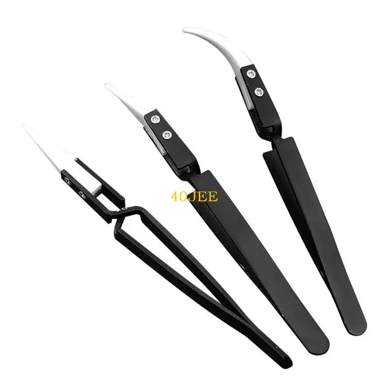 40JE 3x Anti-Static Ceramic Reverse Tweezers Cigarette Tweezers Curved Tip Tweezers
40JE 3x Anti-Static Ceramic Reverse Tweezers Cigarette Tweezers Curved Tip Tweezers