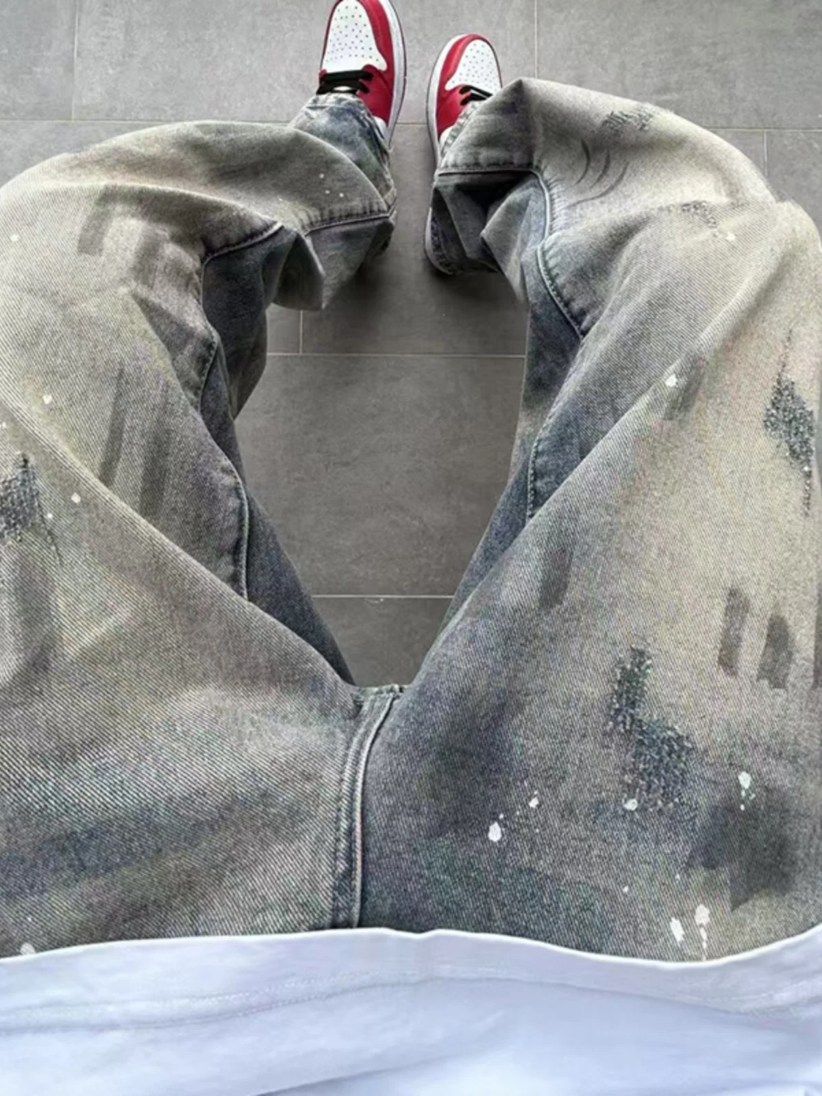 Blue Splaed Denim Jeans Men's Autumn Winter American High Street Vibe CleanFit Haome Flared Straight Leg Pants
Blue Splaed Denim Jeans Men's Autumn Winter American High Street Vibe CleanFit Haome Flared Straight Leg Pants