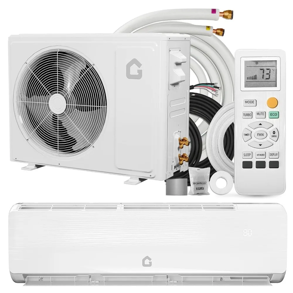 12000 BTU Mini Split AC Heat Pump, 19 SEER2 Inverter Wall Mount Ductless Air Conditioner for 750 Sq.Ft with Install Kit, Custom
12000 BTU Mini Split AC Heat Pump, 19 SEER2 Inverter Wall Mount Ductless Air Conditioner for 750 Sq.Ft with Install Kit, Custom