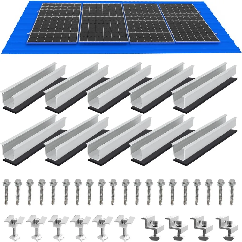 US Shipping Solar Panel Mounting Brackets Roof Mount Kit with Rails and Clamps for 1.18”-1.38” Panels 4pcs Set for Tin Flat
US Shipping Solar Panel Mounting Brackets Roof Mount Kit with Rails and Clamps for 1.18”-1.38” Panels 4pcs Set for Tin Flat