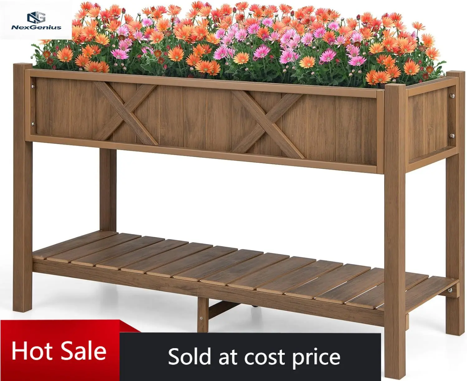 Giantex HIPS Raised Garden Bed, Elevated Planter Box w/Legs, Storage Shelf, Drainage Holes, Weather-Proof Standing Raised Beds f
Giantex HIPS Raised Garden Bed, Elevated Planter Box w/Legs, Storage Shelf, Drainage Holes, Weather-Proof Standing Raised Beds f