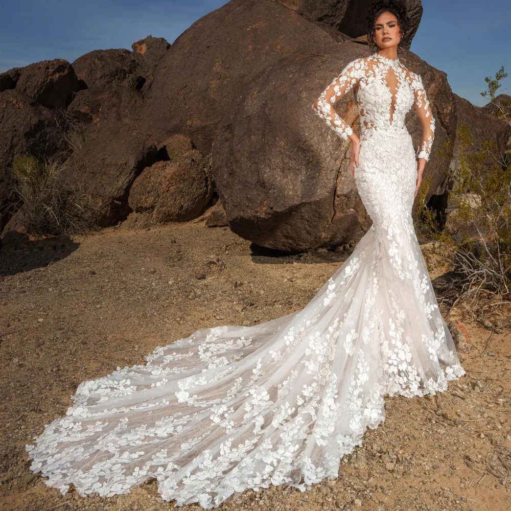 V-neck Button Wedding Dress Sexy Lace Applique Bridal Dress Charming Long Sleeve Bridal Gown Vestidos De Novia Customized
V-neck Button Wedding Dress Sexy Lace Applique Bridal Dress Charming Long Sleeve Bridal Gown Vestidos De Novia Customized