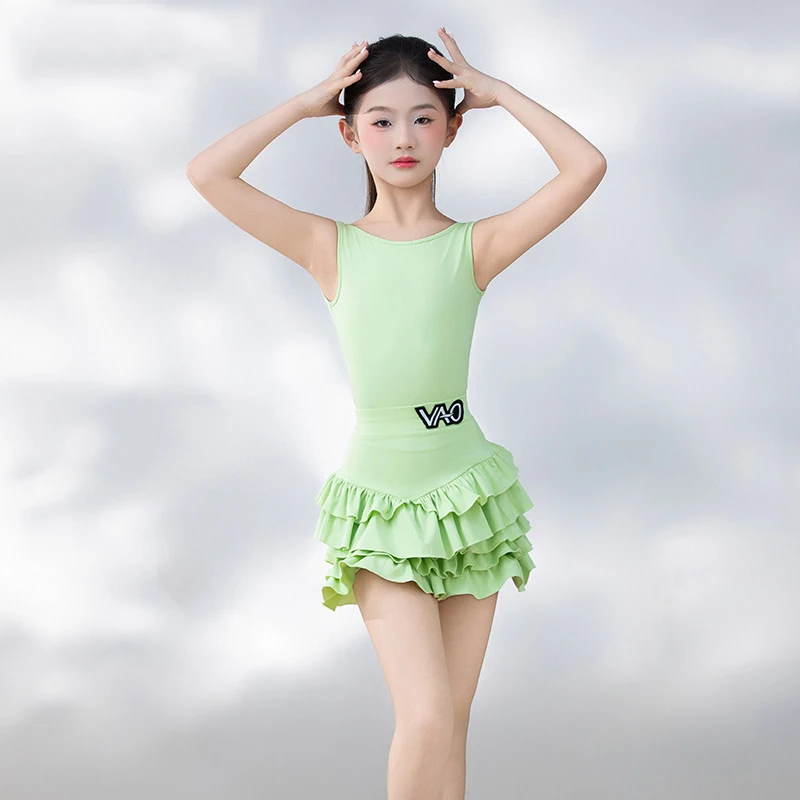 2026 Children Latin Dance Performance Costumes For Girls Green Sleeveless Tops Split Skirts Suit Kids Chacha Latin Wear XH4256
2026 Children Latin Dance Performance Costumes For Girls Green Sleeveless Tops Split Skirts Suit Kids Chacha Latin Wear XH4256