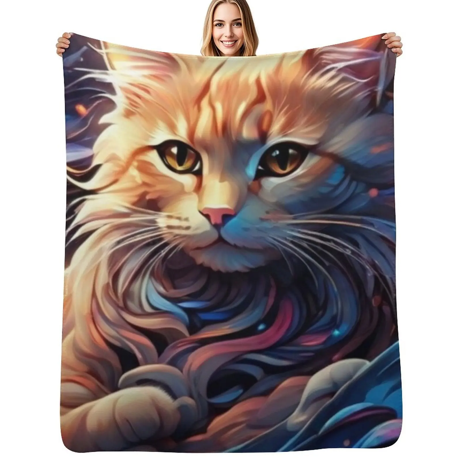 Cosmos Cat-Cosmic Simphony Throw Blanket Summer Cool Breathable Blanket for Sleeping
Cosmos Cat-Cosmic Simphony Throw Blanket Summer Cool Breathable Blanket for Sleeping