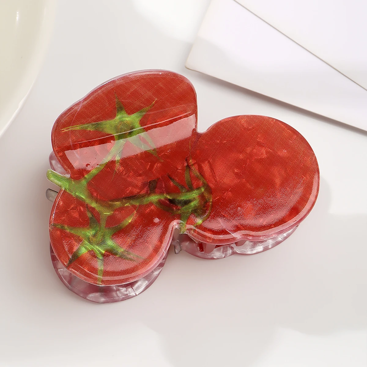 1 шт., милые акриловые заколки для волос с фруктами и овощами, три томата, красивые, нежные и универсальные, аксессуары для волос 
1 шт., милые акриловые заколки для волос с фруктами и овощами, три томата, красивые, нежные и универсальные, аксессуары для волос