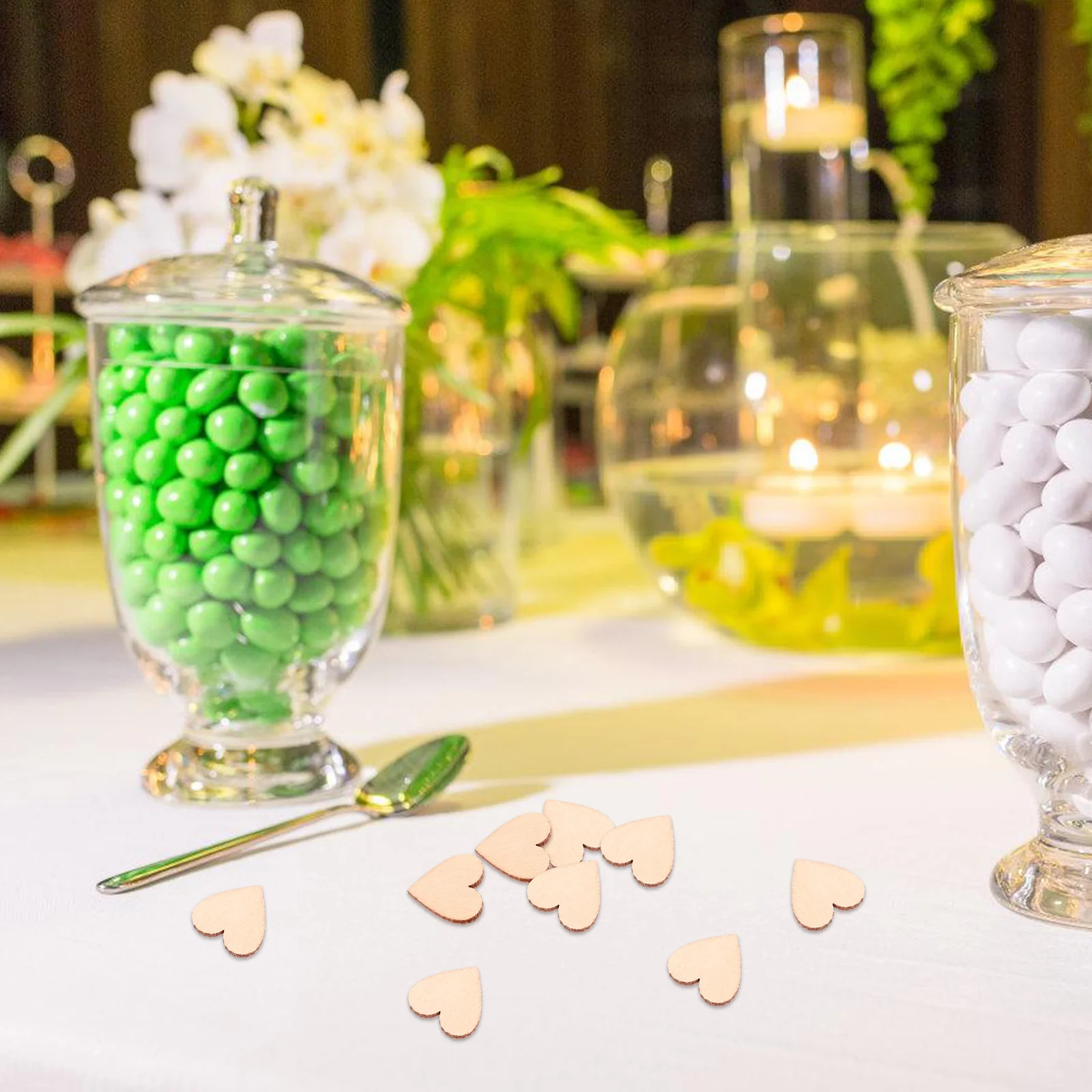 300Pcs Wooden Heart Slices Unfinished Rustic Table Scatter DIY Wedding Decorations Natural Wood Hearts for Craft Projects
300Pcs Wooden Heart Slices Unfinished Rustic Table Scatter DIY Wedding Decorations Natural Wood Hearts for Craft Projects