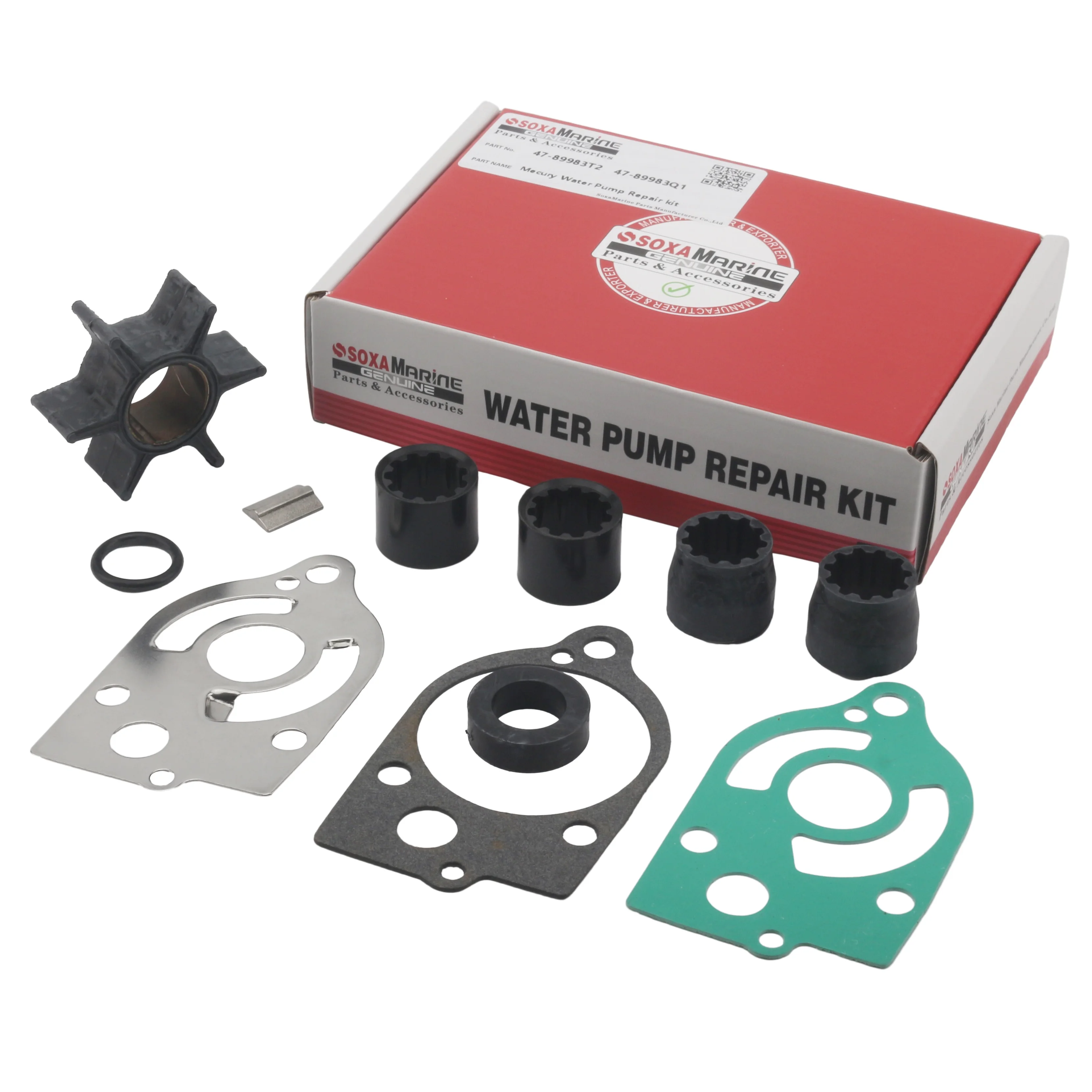 47-89983T1 Water Pump Impeller Rebuild Kit Fits for Mercury Outboard 30 35 40 45 50 60 65 70 HP Motor 89983Q1 89983T2 18-3207
47-89983T1 Water Pump Impeller Rebuild Kit Fits for Mercury Outboard 30 35 40 45 50 60 65 70 HP Motor 89983Q1 89983T2 18-3207