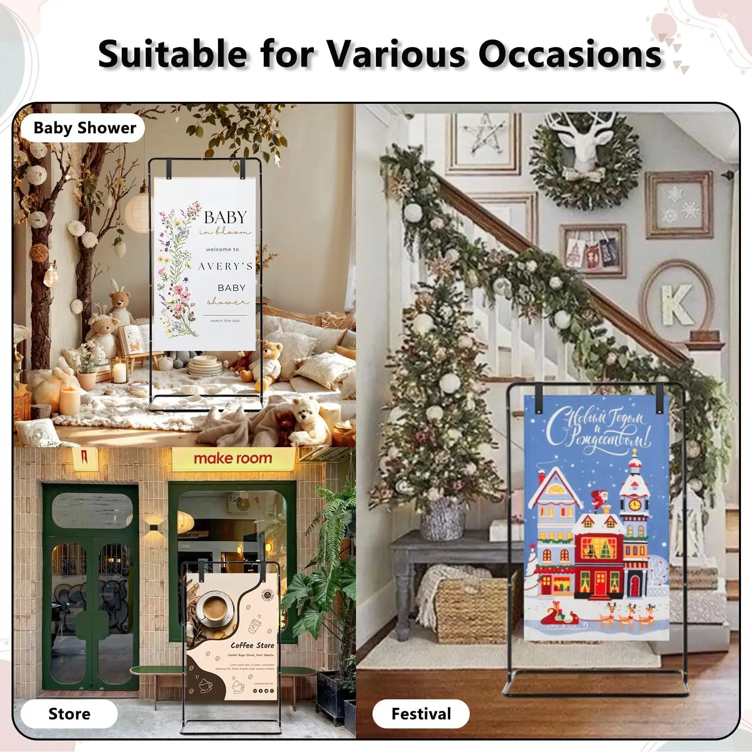 Свадебная подставка для приветственного знака 69 дюймов, держатель для свадебных знаков для сидения, подставка для приветственного знака для вечеринки, чтобы приветствовать гостей
Свадебная подставка для приветственного знака 69 дюймов, держатель для свадебных знаков для сидения, подставка для приветственного знака для вечеринки, чтобы приветствовать гостей