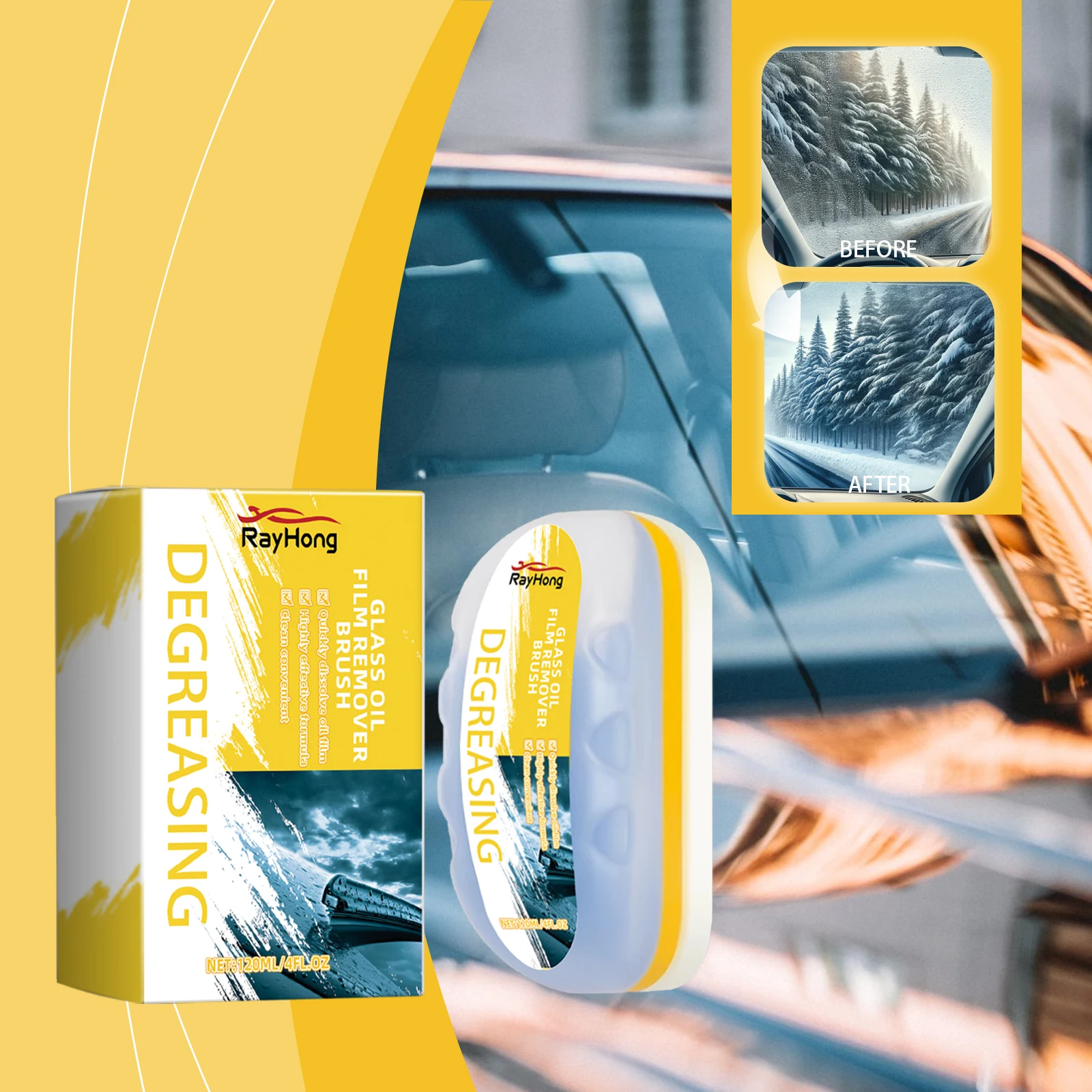 Glass Cleaner Windshield Water Repellent With Brush Car Window Cleaning Solution Remove Oil Film Bug Stains Road Grime
Glass Cleaner Windshield Water Repellent With Brush Car Window Cleaning Solution Remove Oil Film Bug Stains Road Grime