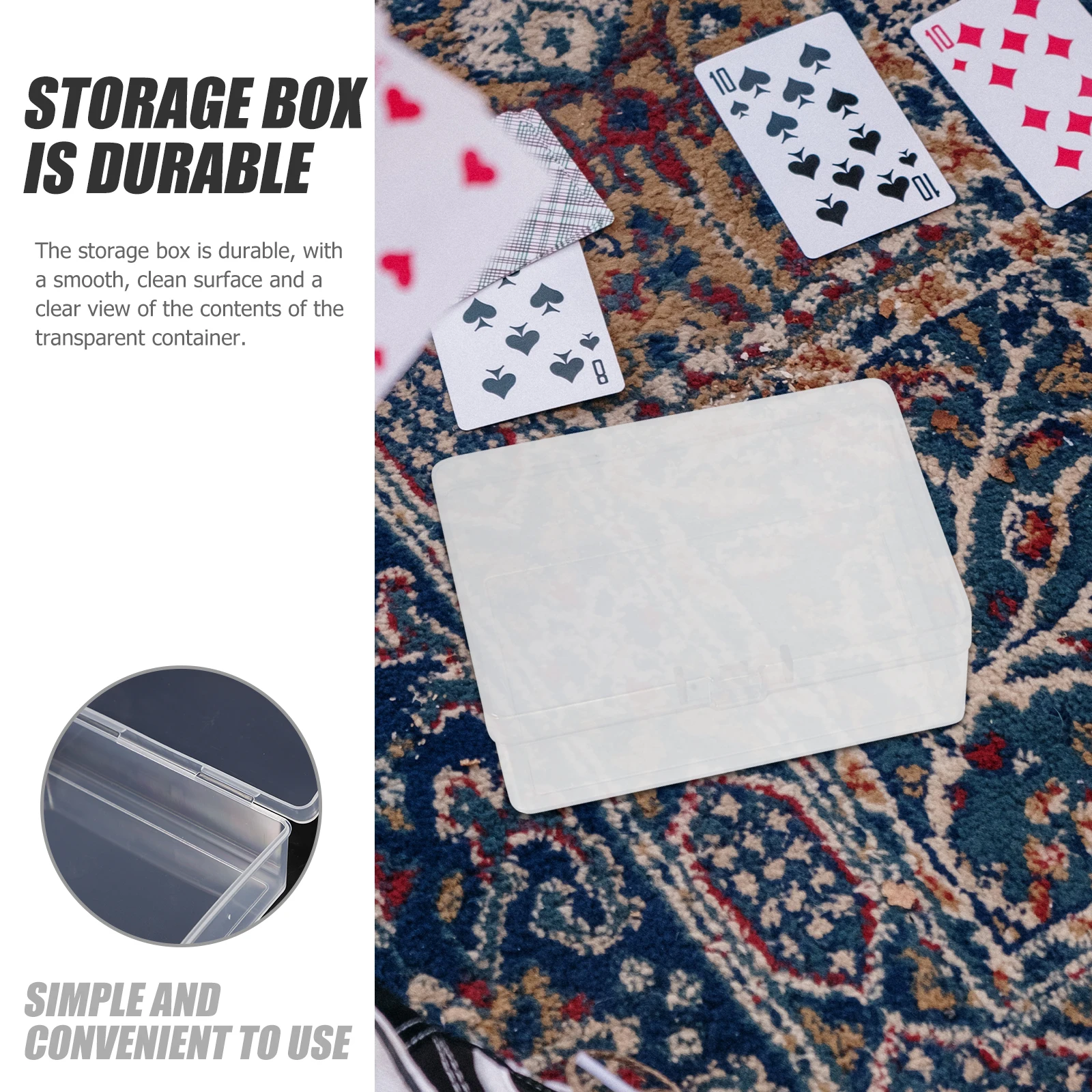 3pcs Storage Box 10x7x3.5CM Cards Storage Organizer Transparent Clear Case for Cards Deck Holder Organizer Jewel Container
3pcs Storage Box 10x7x3.5CM Cards Storage Organizer Transparent Clear Case for Cards Deck Holder Organizer Jewel Container