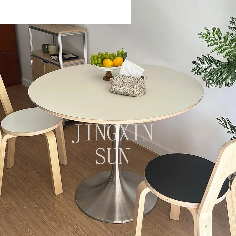 Dining table small apartment round table birch ocean board solid wood medieval ins simple round table log
Dining table small apartment round table birch ocean board solid wood medieval ins simple round table log