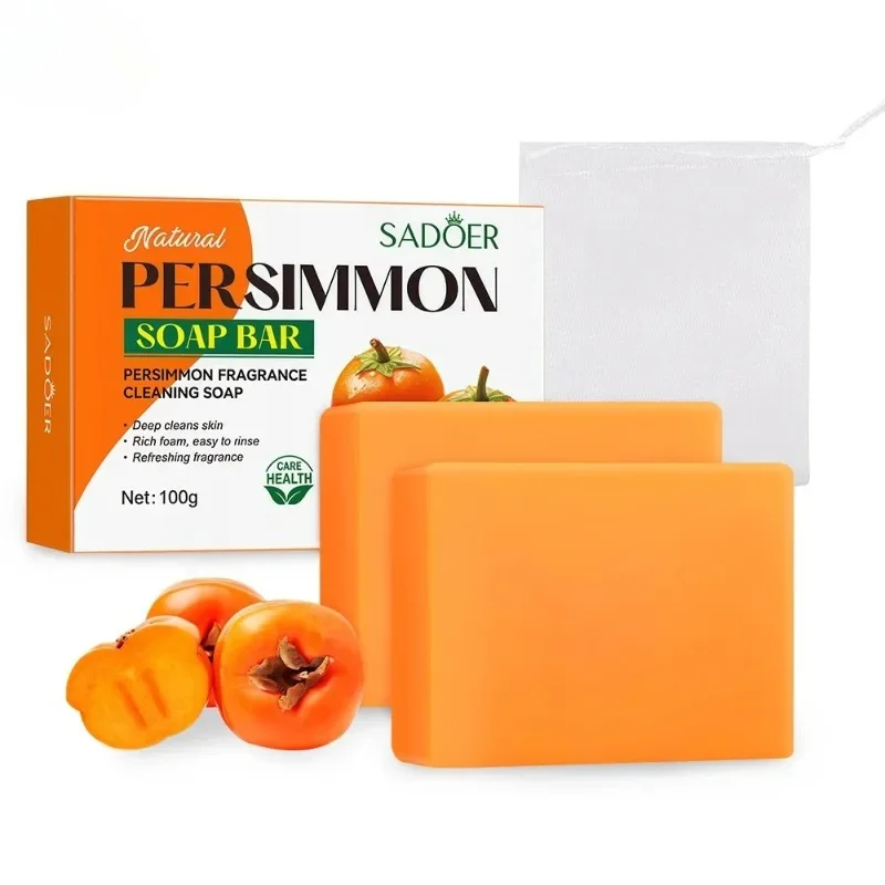 1/2PCS Persimmon Cleansing Soap Bar With Foaming Net Body Care Face Wash Exfoliating Whitening Soap Fruit Handmade Shower Soap
1/2PCS Persimmon Cleansing Soap Bar With Foaming Net Body Care Face Wash Exfoliating Whitening Soap Fruit Handmade Shower Soap