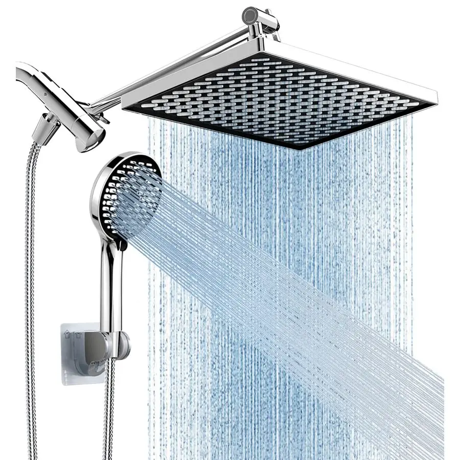 11,8-дюймовая насадка для тропического душа с 6 режимами, ручной распылитель воды, комбинированная насадка для душа высокого давления с 11-дюймовым регулируемым удлинителем
11,8-дюймовая насадка для тропического душа с 6 режимами, ручной распылитель воды, комбинированная насадка для душа высокого давления с 11-дюймовым регулируемым удлинителем