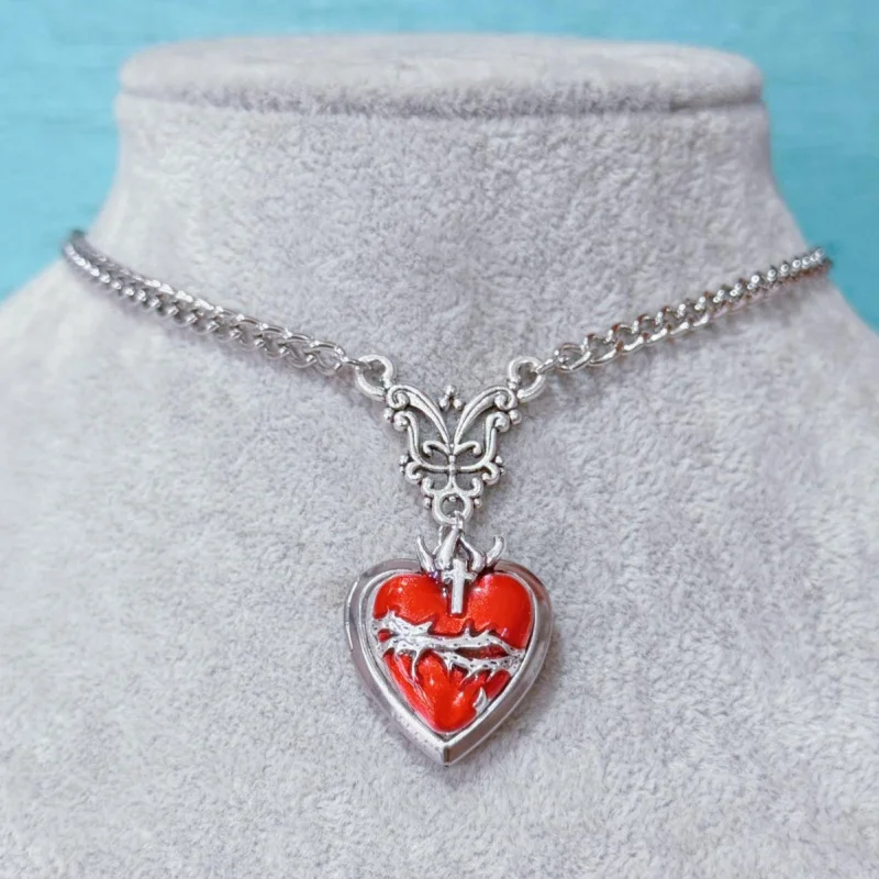 Customized.-Border Gothic Peach Heart Necklace Photo Box Necklace Stainless Steel Victoria Vintage Simple Ne
Customized.-Border Gothic Peach Heart Necklace Photo Box Necklace Stainless Steel Victoria Vintage Simple Ne