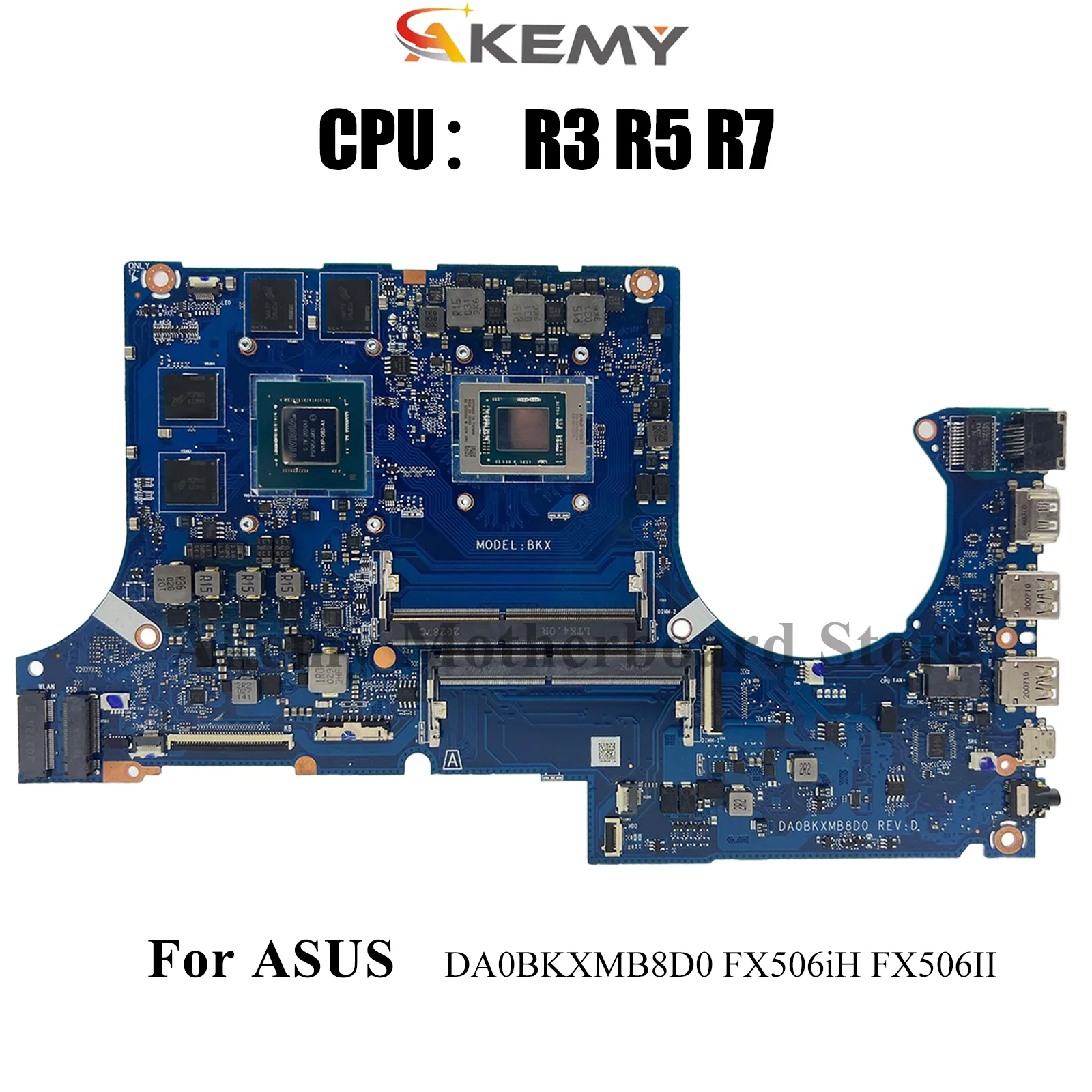 DA0BKXMB8D0 Материнская плата для ноутбука ASUS TUF Gaming FX506IC FX506II FX506iH FA506I Материнская плата для ноутбука с процессором R3 R5 R7 tests ОК
DA0BKXMB8D0 Материнская плата для ноутбука ASUS TUF Gaming FX506IC FX506II FX506iH FA506I Материнская плата для ноутбука с процессором R3 R5 R7 tests ОК