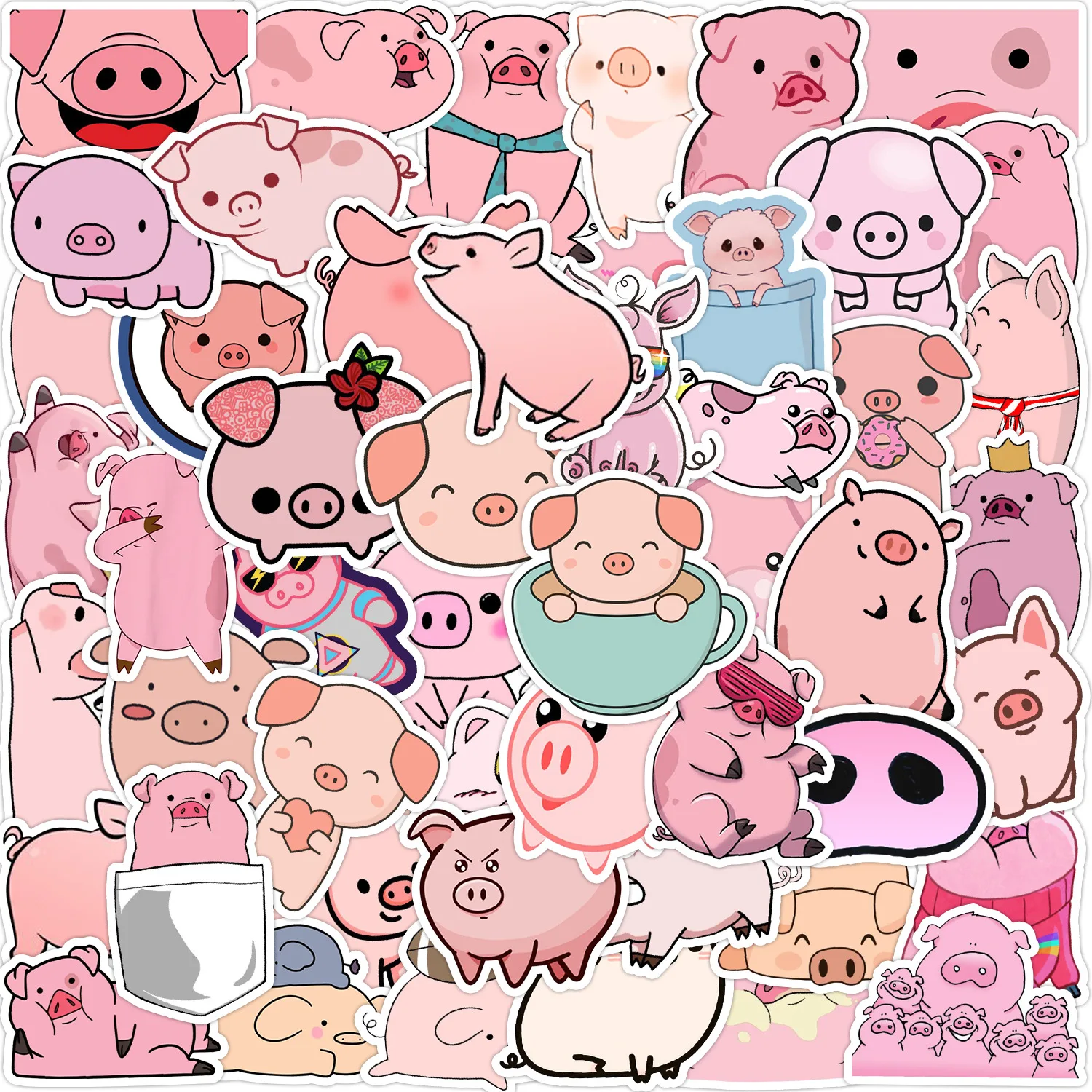 50Pcs Cute Cartoon Pig Series Stickers Suitcase Phone Case Water Bottle Waterproof Decoration Diy Sticker Packs
50Pcs Cute Cartoon Pig Series Stickers Suitcase Phone Case Water Bottle Waterproof Decoration Diy Sticker Packs