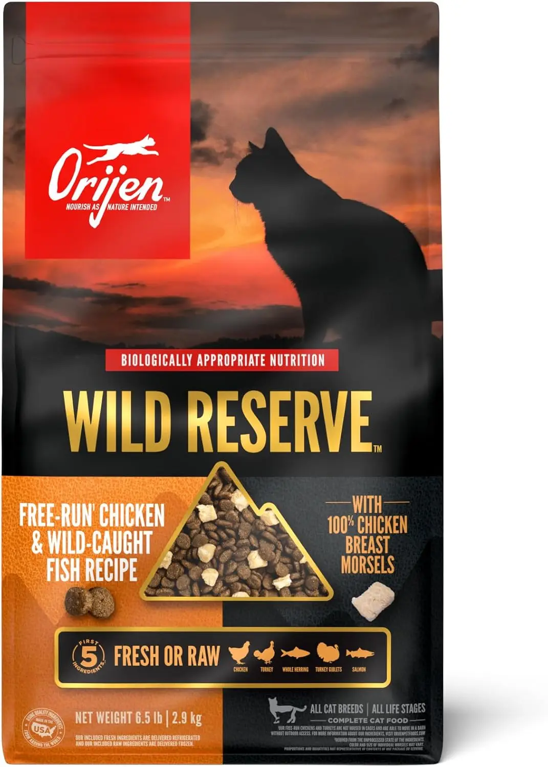 Сухой корм для кошек Wild Reserve с курицей свободного выгула и дикой рыбой, 6,5 фунтов (3,77 кг)
Сухой корм для кошек Wild Reserve с курицей свободного выгула и дикой рыбой, 6,5 фунтов (3,77 кг)