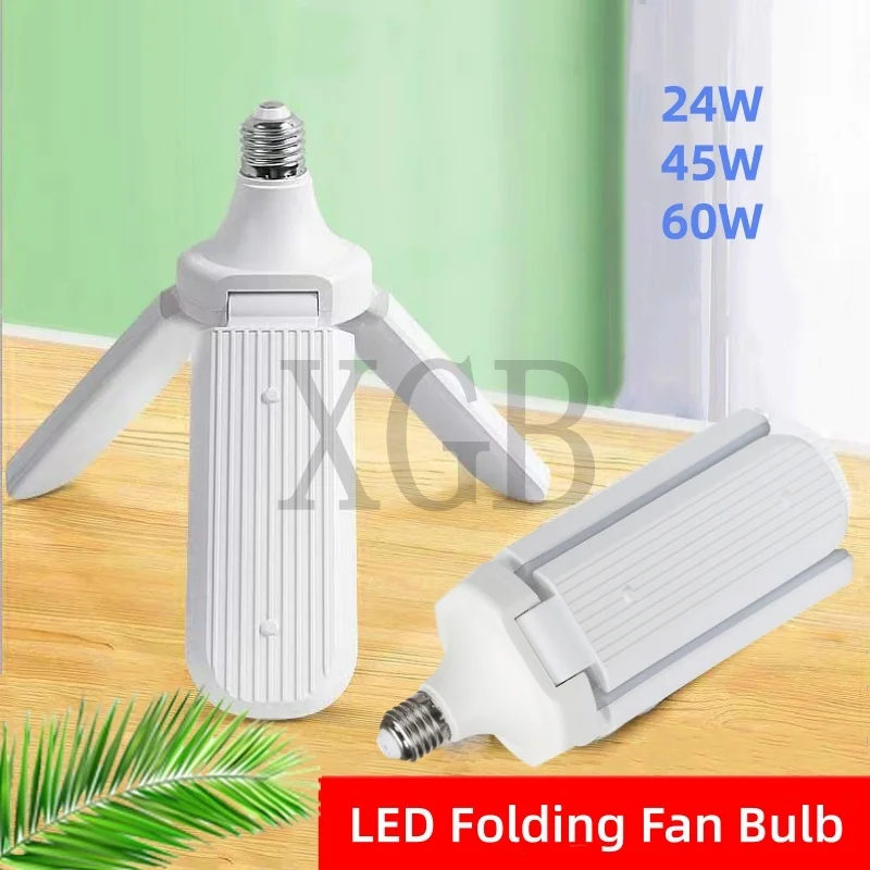 LED Folding Fan Bulb 24W 45W 60W E27 LED Light Bulb AC 220V Foldable UFO Lamp 360 degrees Lampada LED Lamp Cold white Spotlight
LED Folding Fan Bulb 24W 45W 60W E27 LED Light Bulb AC 220V Foldable UFO Lamp 360 degrees Lampada LED Lamp Cold white Spotlight