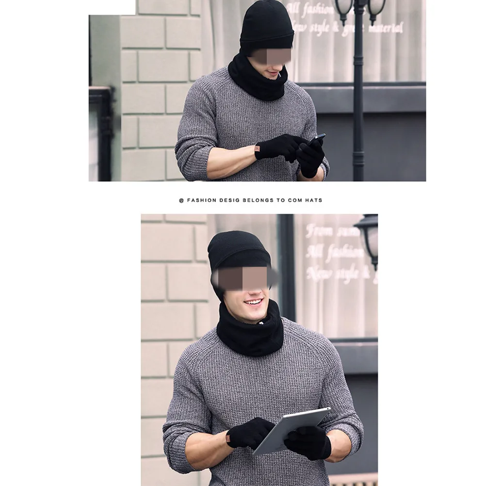 Warm Beanie Hat Scarf Gloves Set Winter Cap Touch Screen Mittens Unisex Thick Fleece Lining Soft Elastic Material Fits
Warm Beanie Hat Scarf Gloves Set Winter Cap Touch Screen Mittens Unisex Thick Fleece Lining Soft Elastic Material Fits