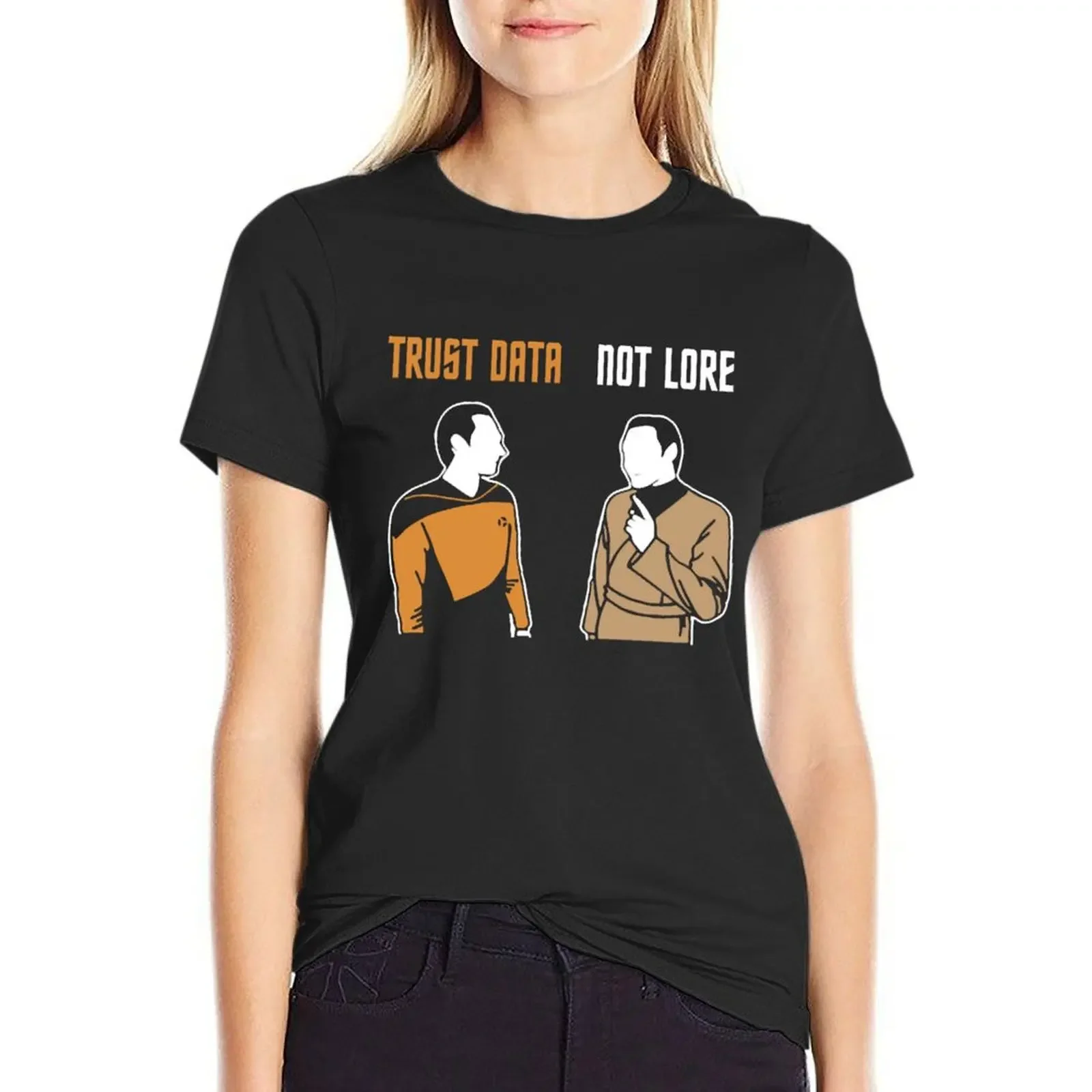 Trust Data Not Lore T-Shirt new edition Short sleeve tee blanks summer top Women's clothing
Trust Data Not Lore T-Shirt new edition Short sleeve tee blanks summer top Women's clothing