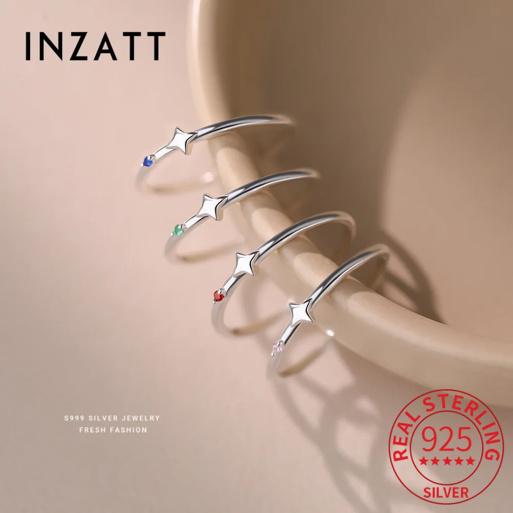 INZATT Genuine 925 Sterling Silver Zircon Star Adjustable Ring for Women Cute Fine Jewelry Light Luxury Accessories
INZATT Genuine 925 Sterling Silver Zircon Star Adjustable Ring for Women Cute Fine Jewelry Light Luxury Accessories