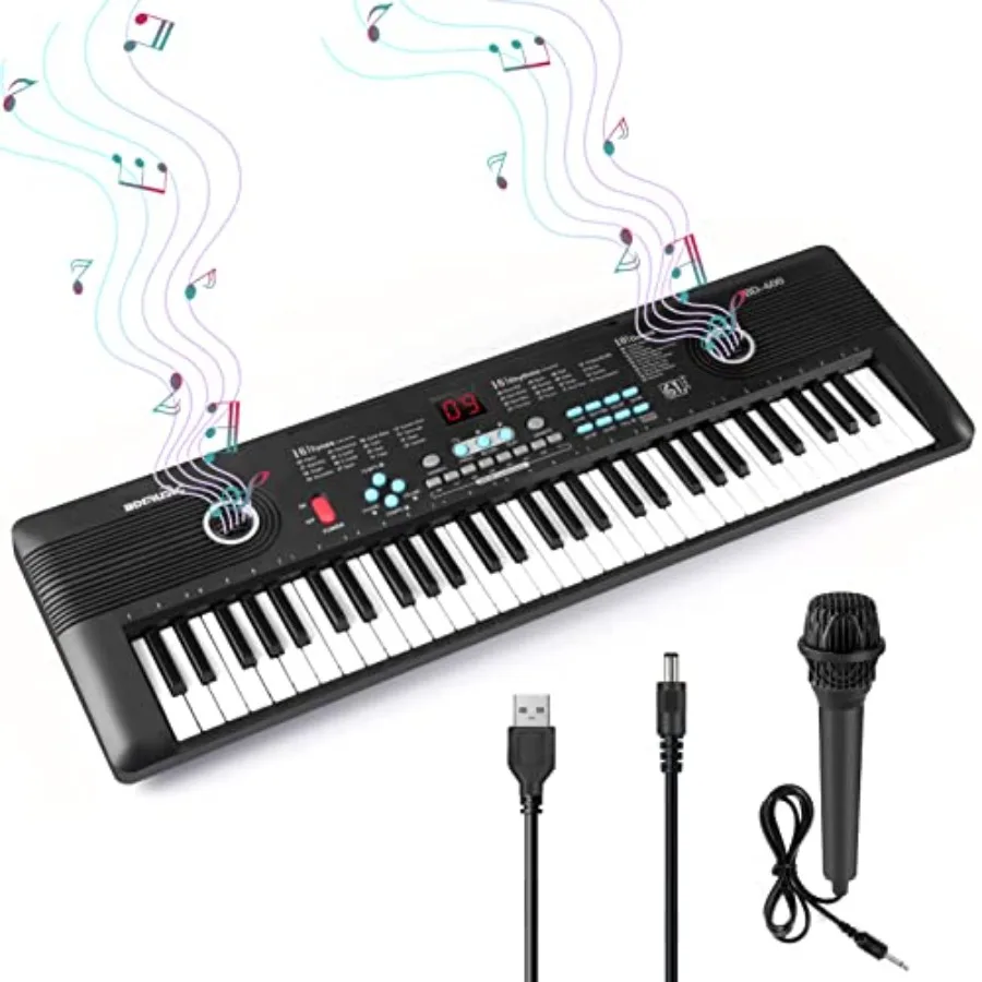 61 keys keyboard piano, Electronic Digital Piano with Built-In Speaker Microphone, Portable Keyboard Gift Teaching for Beginner
61 keys keyboard piano, Electronic Digital Piano with Built-In Speaker Microphone, Portable Keyboard Gift Teaching for Beginner
