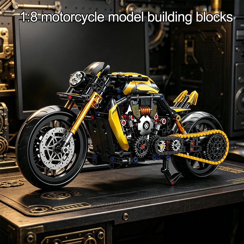 High-quality MOC Technology 1:8 Motorcycle Building Blocks Assembly Sports car brick toy boy birthday gift Educational Toy set
High-quality MOC Technology 1:8 Motorcycle Building Blocks Assembly Sports car brick toy boy birthday gift Educational Toy set