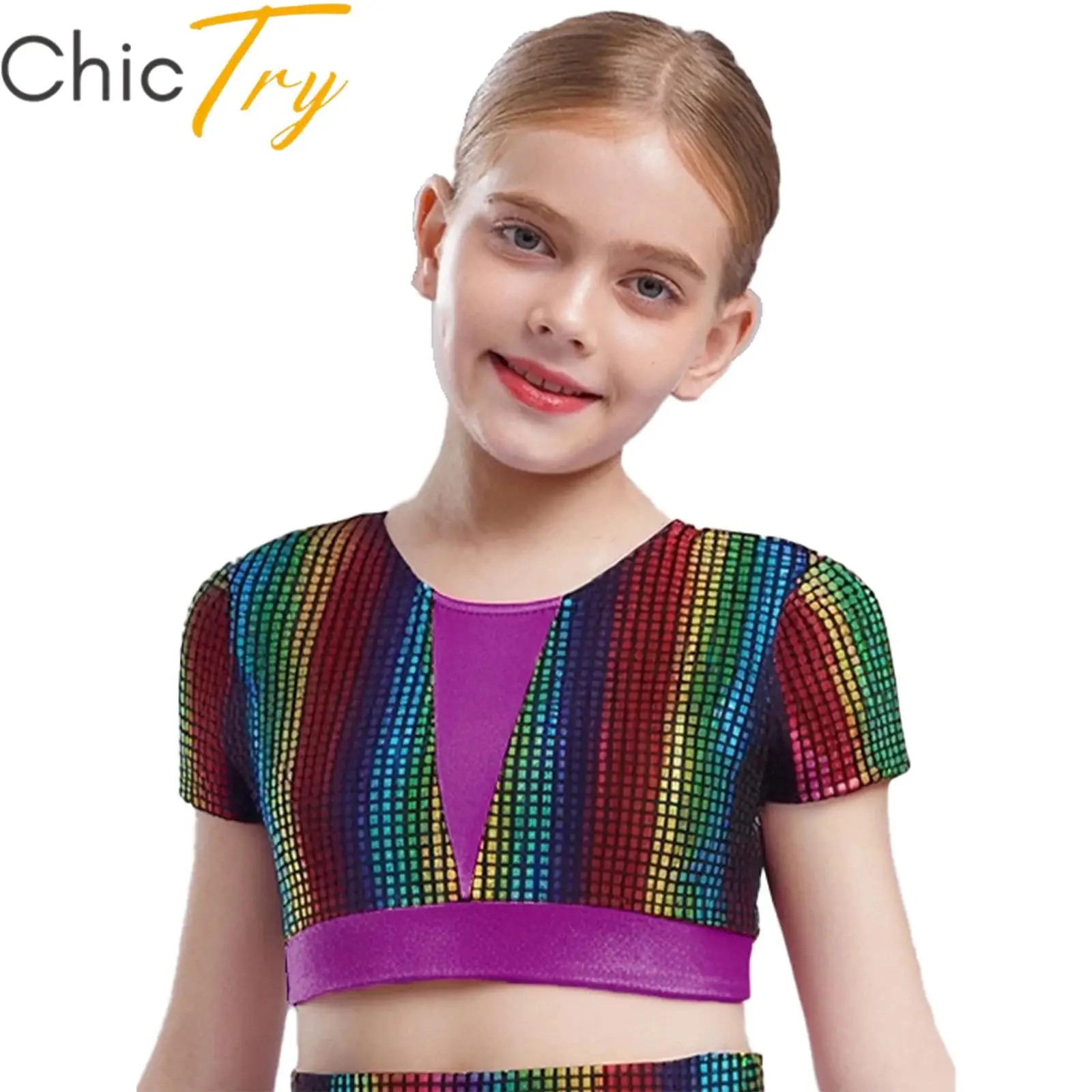 Kids Girls Jazz Dance Tops Color Block Metallic Crop Tops Modern Hip Hop Dancewear Tank Tops for Competition Stage Performance
Kids Girls Jazz Dance Tops Color Block Metallic Crop Tops Modern Hip Hop Dancewear Tank Tops for Competition Stage Performance