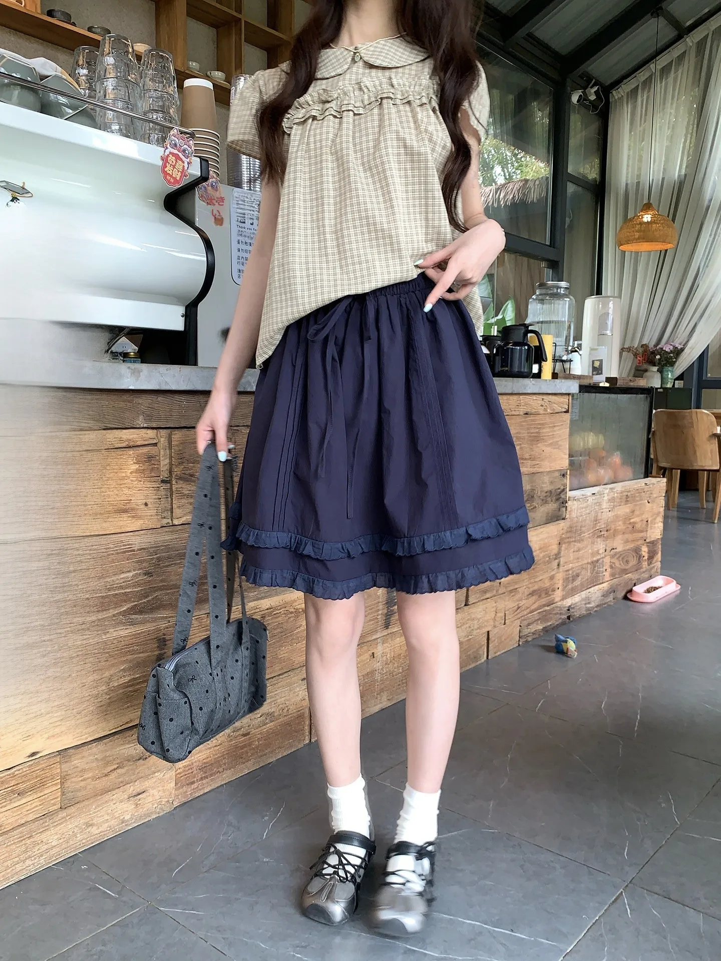 Hollyii Korean Style Loose Fit Double Layer Ruffle Short Half Skirt Versatile Belted Spring Summer New Arrival Women's Skirt
Hollyii Korean Style Loose Fit Double Layer Ruffle Short Half Skirt Versatile Belted Spring Summer New Arrival Women's Skirt