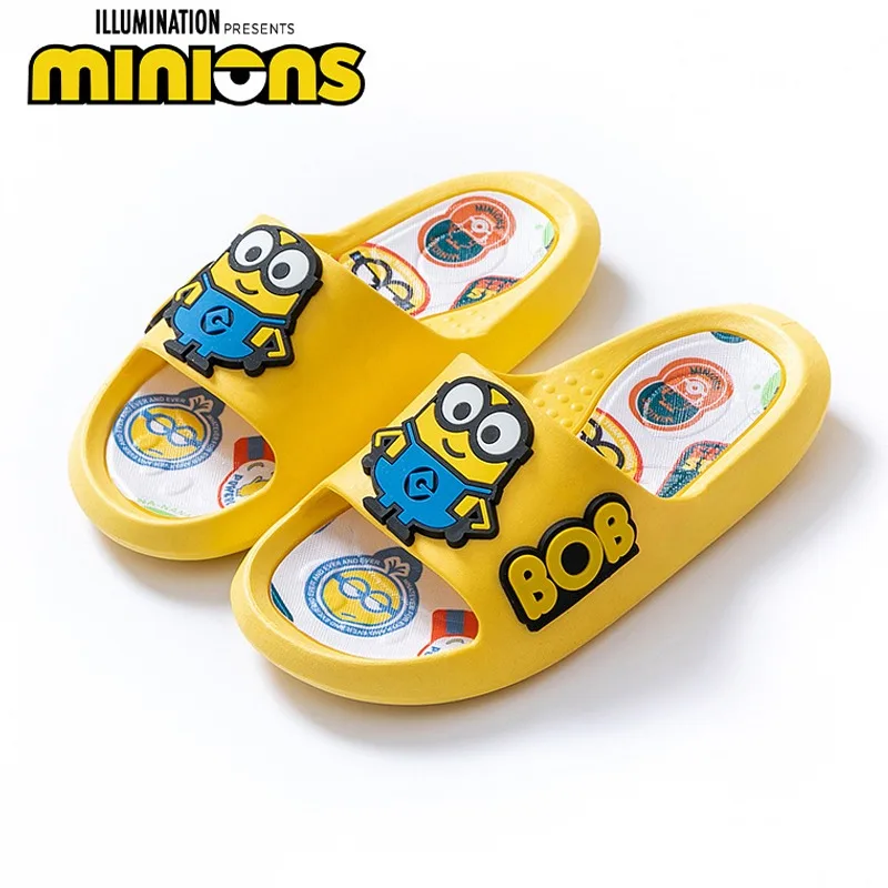 Тапочки детские летние с открытым носком, Симпатичные удобные тапочки с мягкой нескользящей подошвой, пляжные сандалии с аниме миньонами, подарок для детей
Тапочки детские летние с открытым носком, Симпатичные удобные тапочки с мягкой нескользящей подошвой, пляжные сандалии с аниме миньонами, подарок для детей