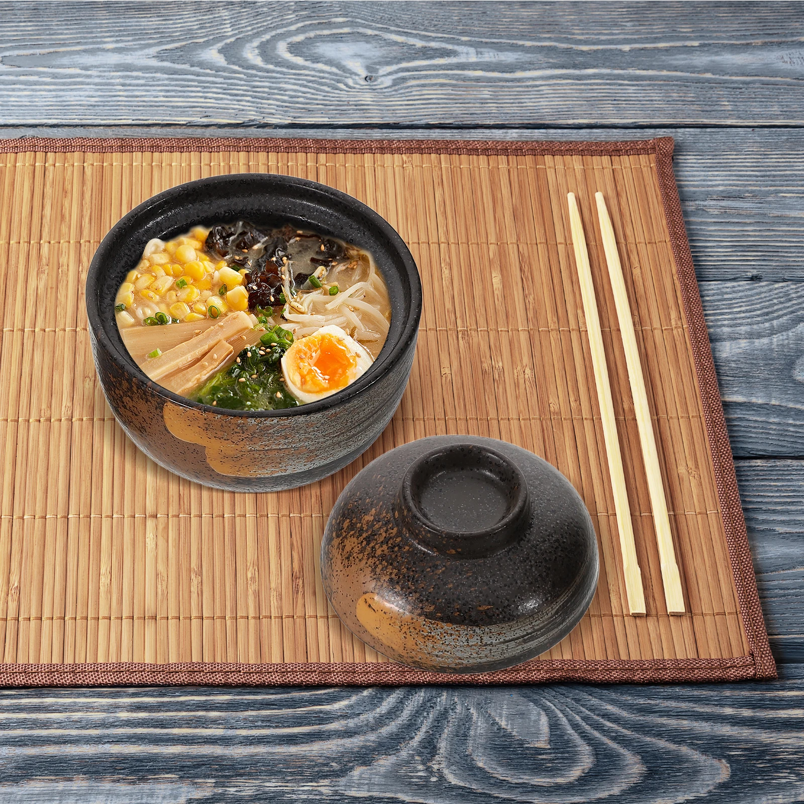 Japanese Ceramic Bowl with Cover Microwave Safe Soup Ramen Dish Stoneware Serving Bowl for Noodles Eggs Bird's Nest Dessert Heat
Japanese Ceramic Bowl with Cover Microwave Safe Soup Ramen Dish Stoneware Serving Bowl for Noodles Eggs Bird's Nest Dessert Heat