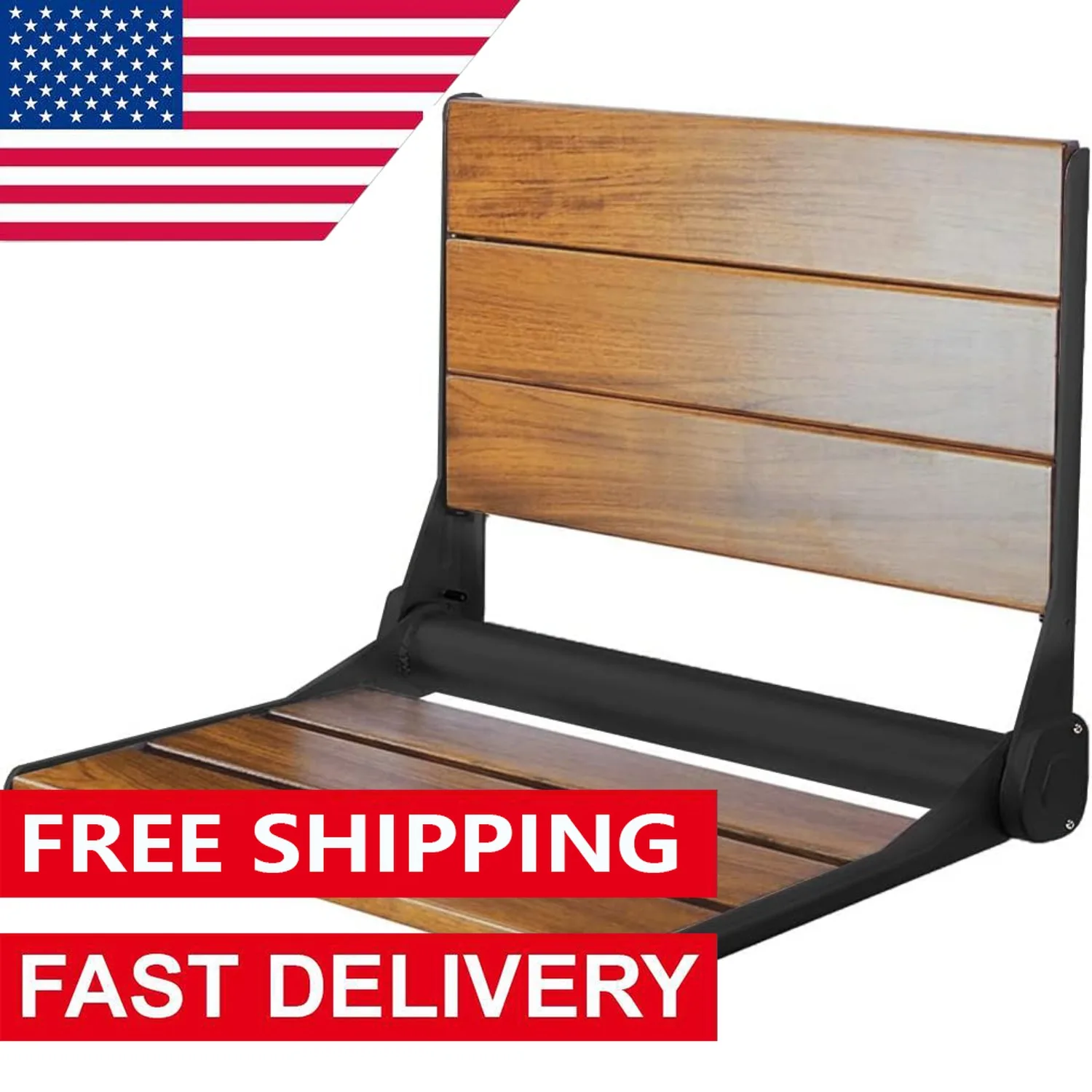 18" ADA Compliant Wall-Mounted Folding Serena Teak Wood Shower Bench Seat with Frame, Clear Coated for Extra Protection
18" ADA Compliant Wall-Mounted Folding Serena Teak Wood Shower Bench Seat with Frame, Clear Coated for Extra Protection