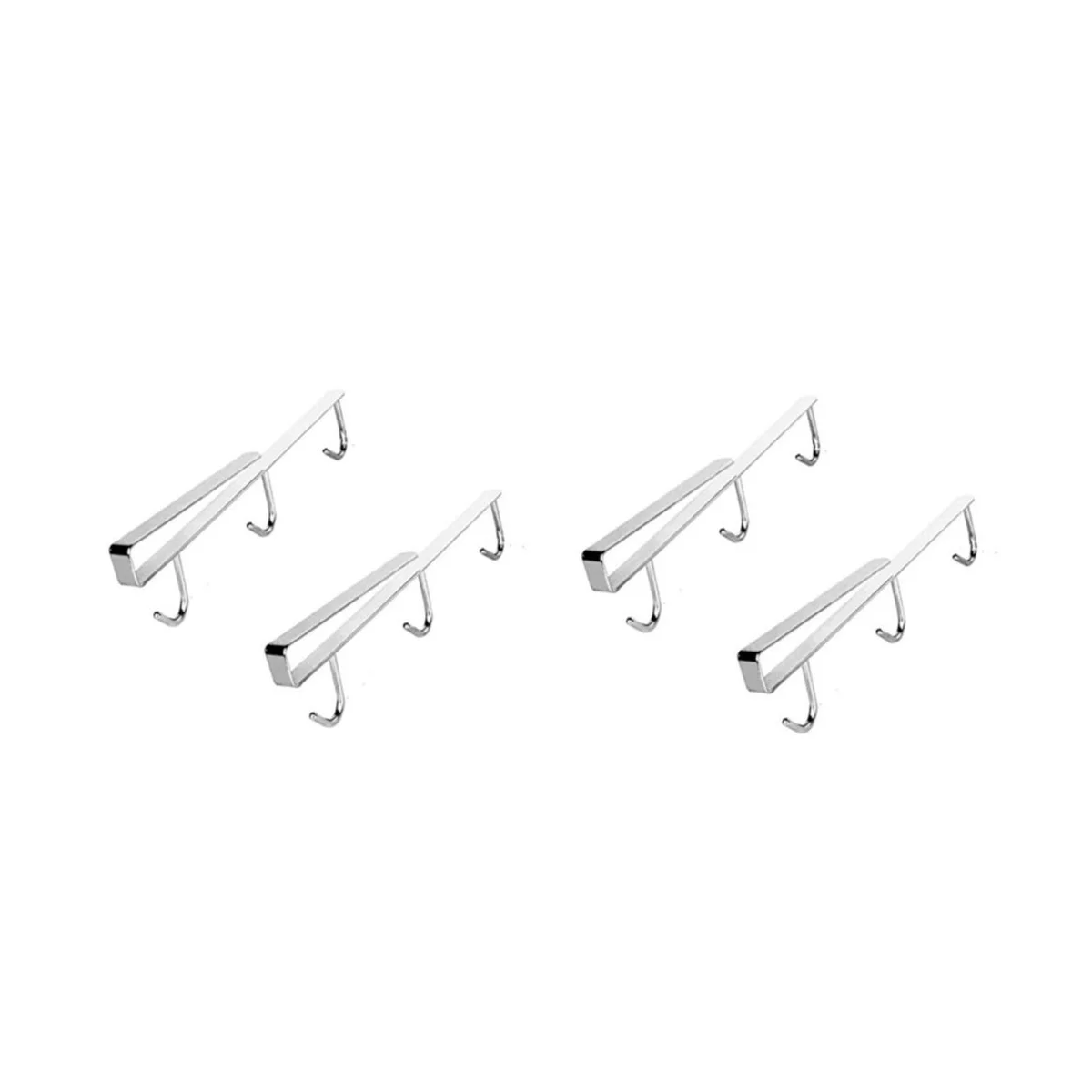 Mug Holder, 4 Coffee Mug Holder Under Cabinet, 304 Stainless Steel Mug Rack with 12 Hanging Hooks,Silver
Mug Holder, 4 Coffee Mug Holder Under Cabinet, 304 Stainless Steel Mug Rack with 12 Hanging Hooks,Silver
