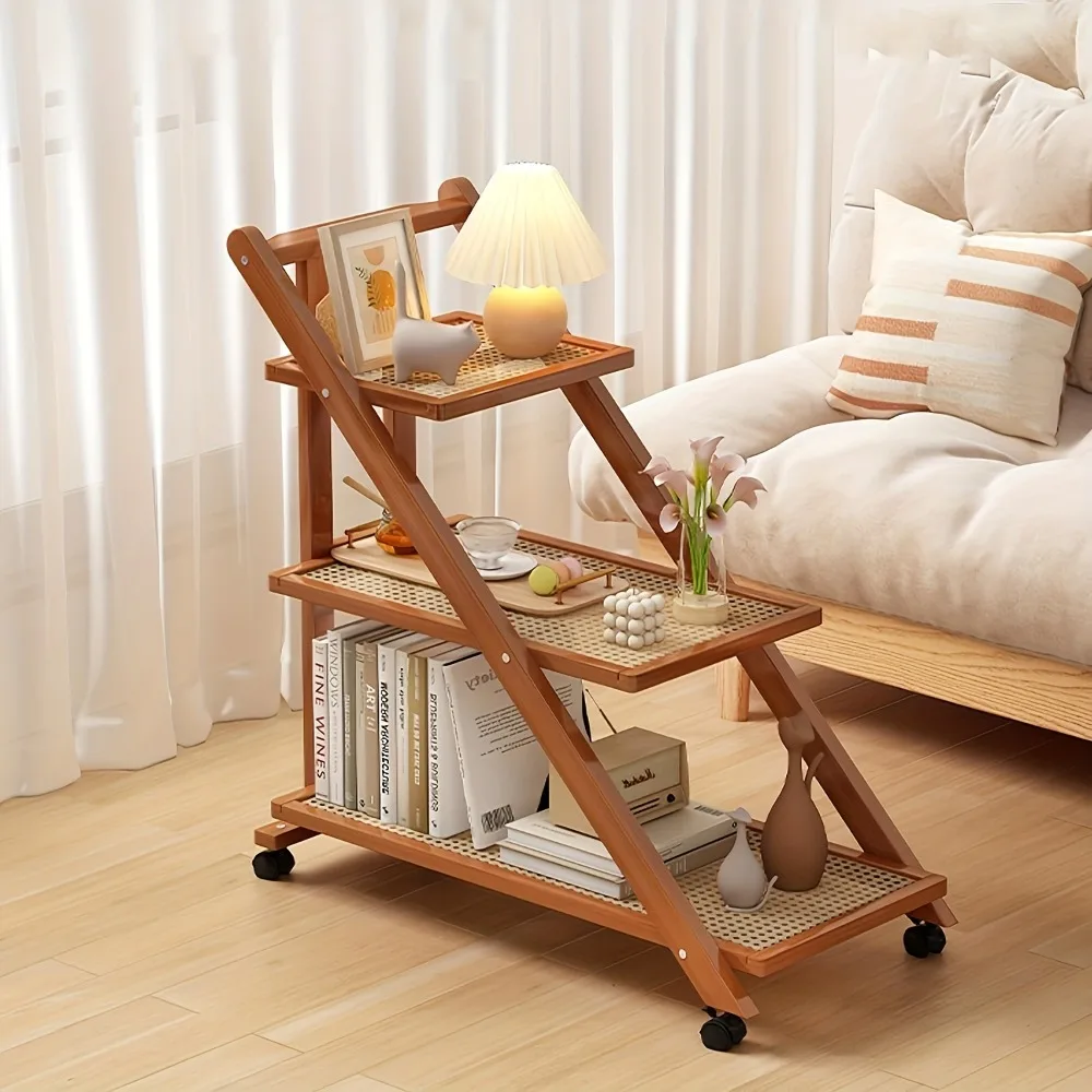 3-Tier Bamboo End Table with Rolling Casters and Sliding Shelf - Mobile Storage Solution for Small Spaces - Oil Rubbed Finish, Multipurpose, Floor Mount, SHYUJAJIE Brand
3-Tier Bamboo End Table with Rolling Casters and Sliding Shelf - Mobile Storage Solution for Small Spaces - Oil Rubbed Finish, Multipurpose, Floor Mount, SHYUJAJIE Brand