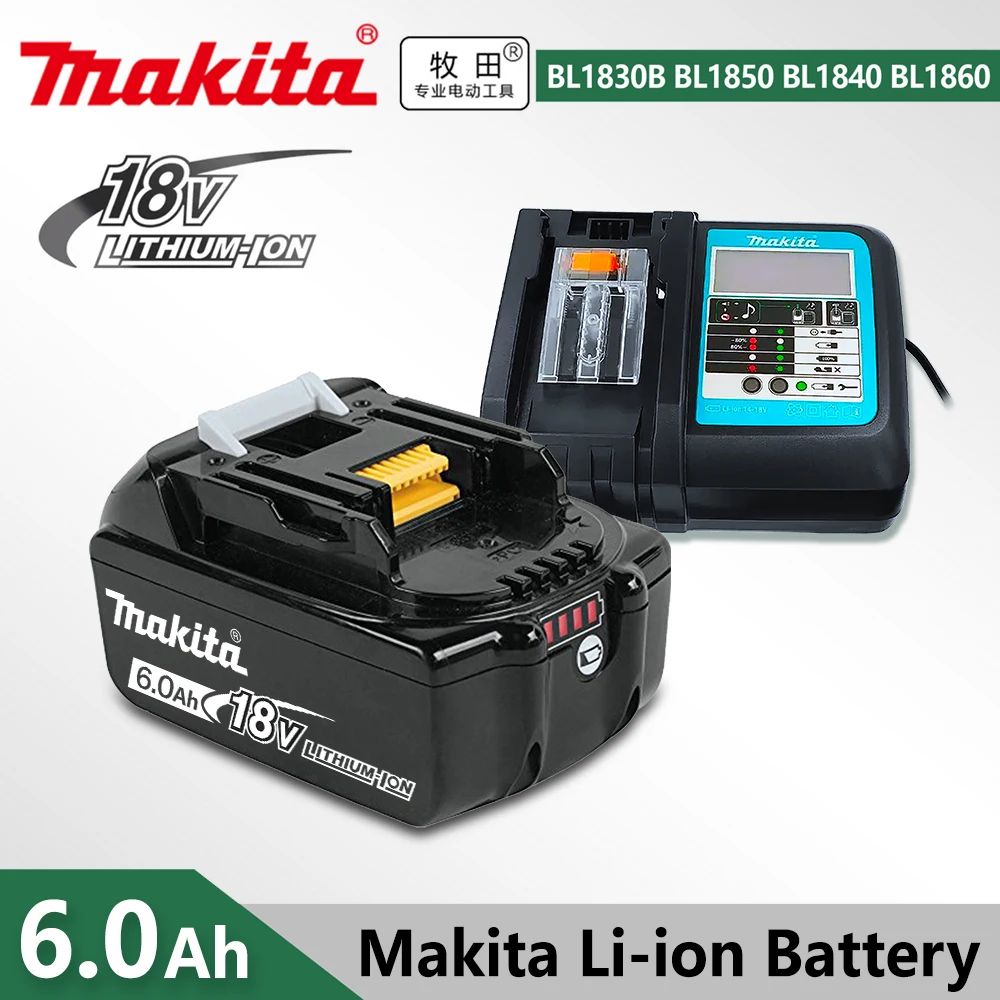 Оригинальная батарея 18 в 6 Ач для Makita BL1860 BL1830 BL1850 BL1860B LXT Электроинструмент со стандартной литиевой батареей 5 Ач/3 Ач
Оригинальная батарея 18 в 6 Ач для Makita BL1860 BL1830 BL1850 BL1860B LXT Электроинструмент со стандартной литиевой батареей 5 Ач/3 Ач