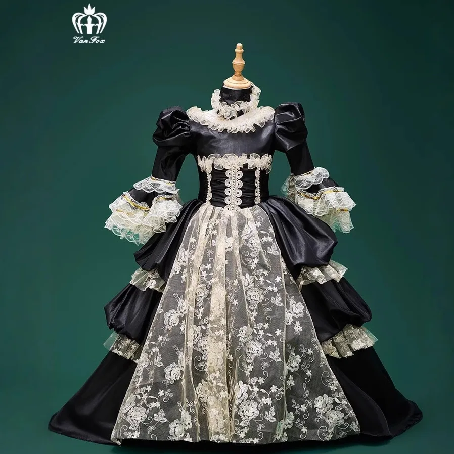 Children's Victorian noble court dress female black drama catwalk masquerade Russian party princess dresses dance costume
Children's Victorian noble court dress female black drama catwalk masquerade Russian party princess dresses dance costume