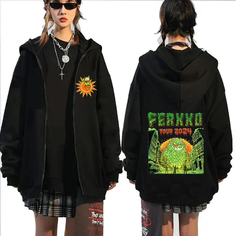 Rapper Feid Ferxxo Ferxxocalipsis Tour 2024 Zip-up Hoodie Male Fall and Winter Fleece Zipper Jacket Men Women Oversized Coats
Rapper Feid Ferxxo Ferxxocalipsis Tour 2024 Zip-up Hoodie Male Fall and Winter Fleece Zipper Jacket Men Women Oversized Coats